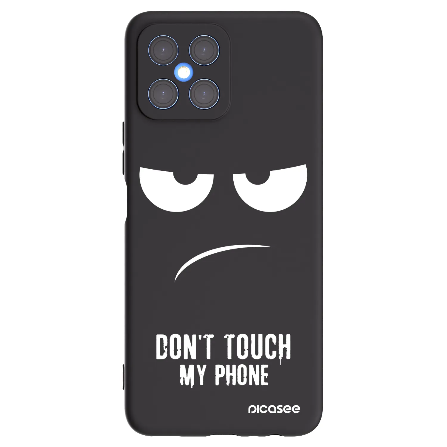 Picasee Honor X8 4G Hülle - Schwarzes Silikon - Don't Touch My Phone
