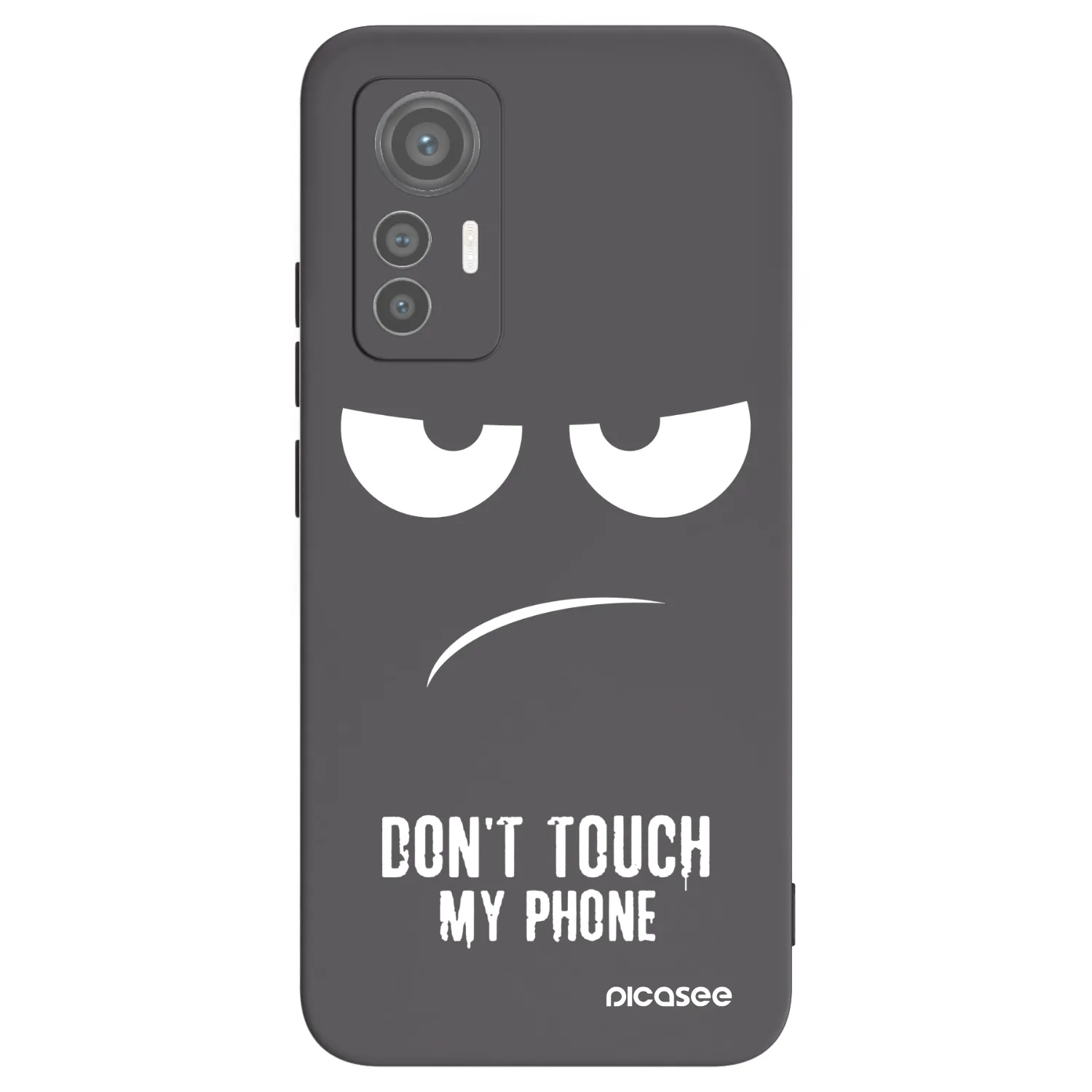 Picasee Xiaomi 12 Lite Hülle - Schwarzes Silikon - Don't Touch My Phone