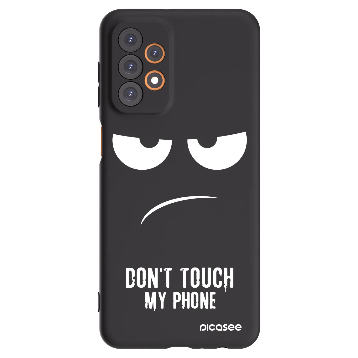 Picasee Samsung Galaxy A23 A235F 4G Hülle - Schwarzes Silikon - Don't Touch My Phone