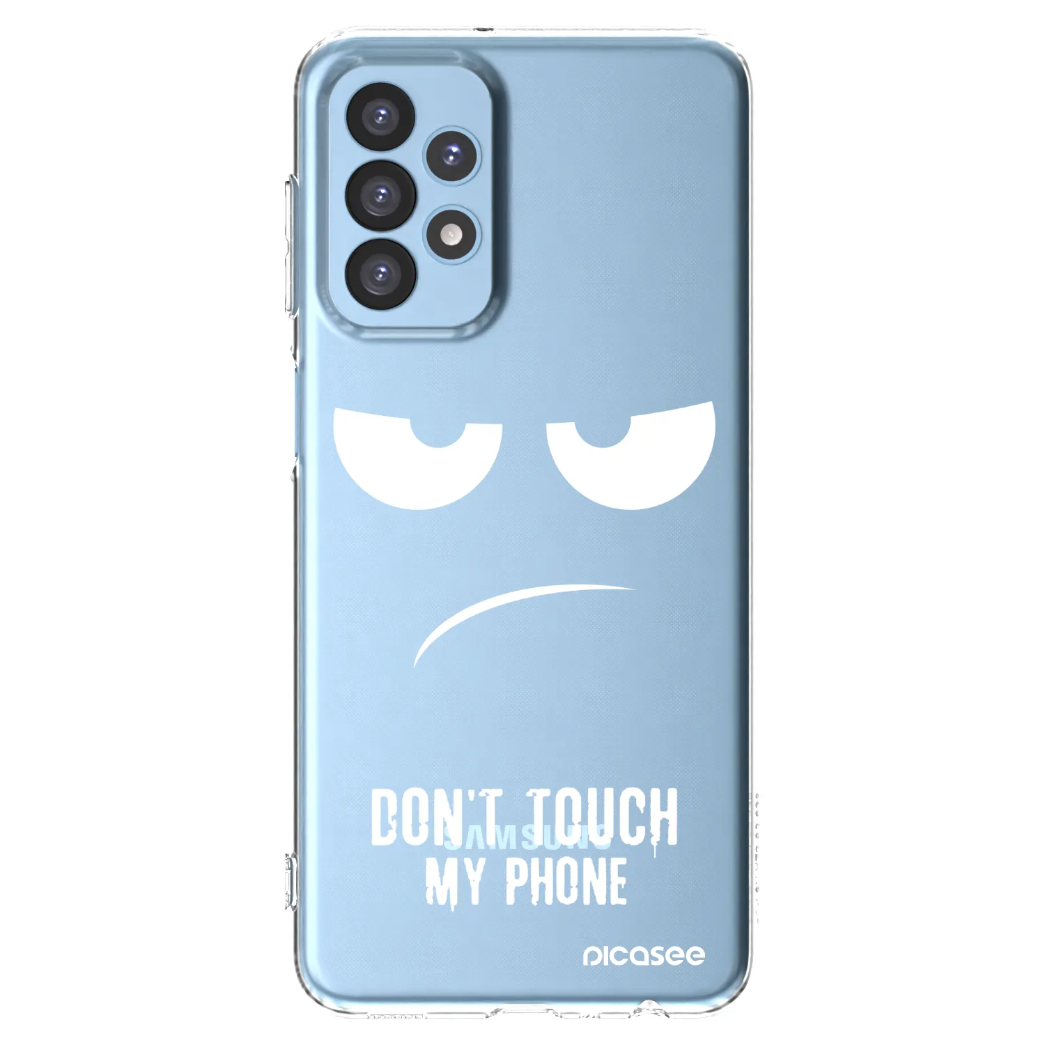 Picasee Samsung Galaxy A23 A235F 4G Hülle - Transparentes Silikon - Don't Touch My Phone