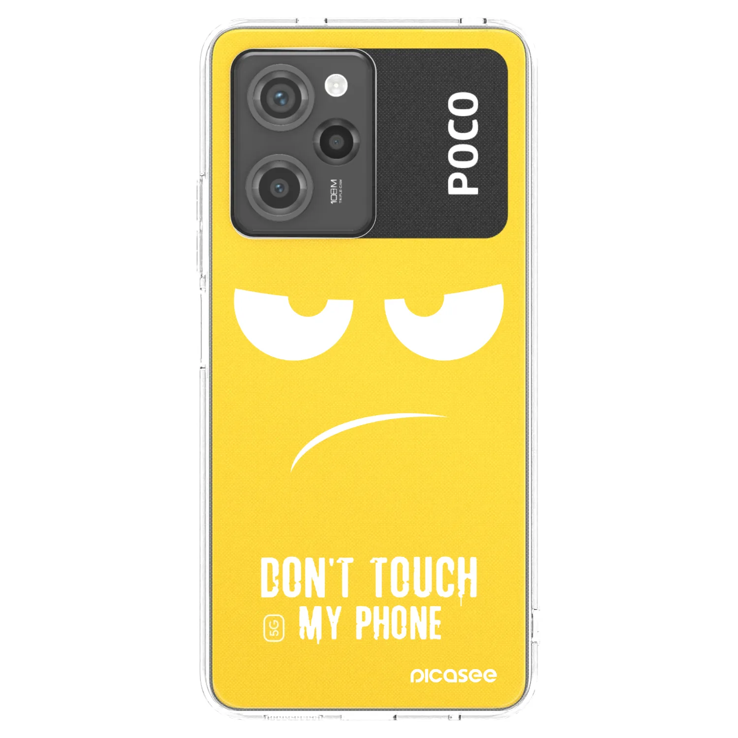 Picasee Xiaomi Poco X5 Pro Hülle - Transparentes Silikon - Don't Touch My Phone