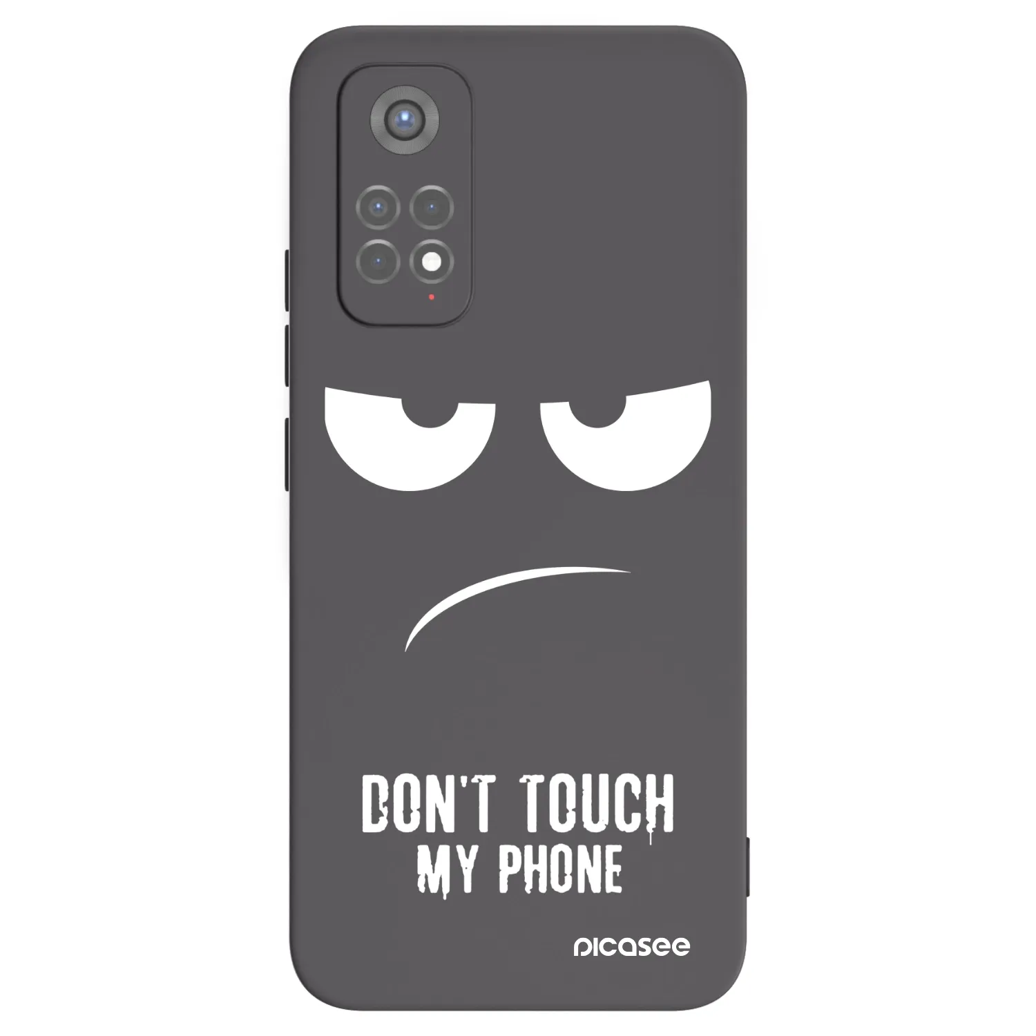 Picasee Xiaomi Redmi Note 11S 5G Hülle - Schwarzes Silikon - Don't Touch My Phone