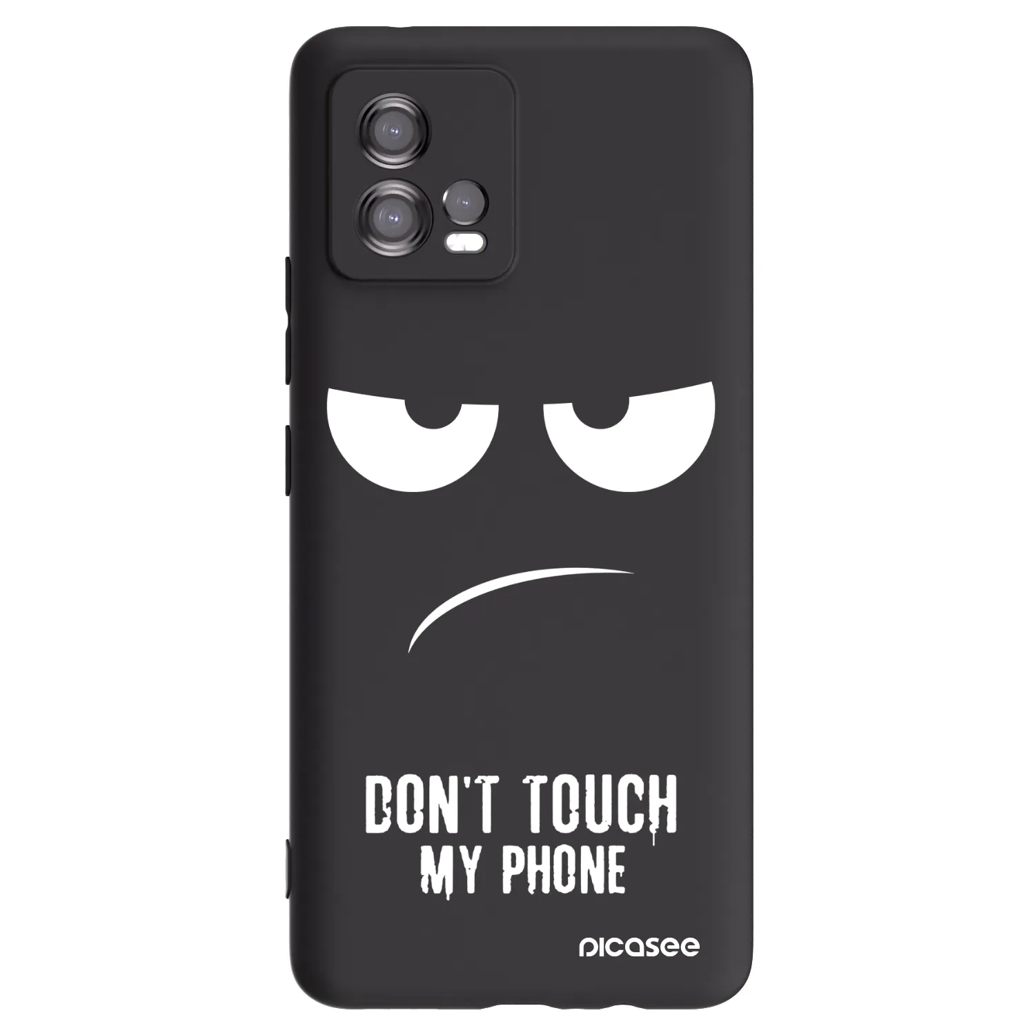 Picasee Motorola Moto G72 Hülle - Schwarzes Silikon - Don't Touch My Phone