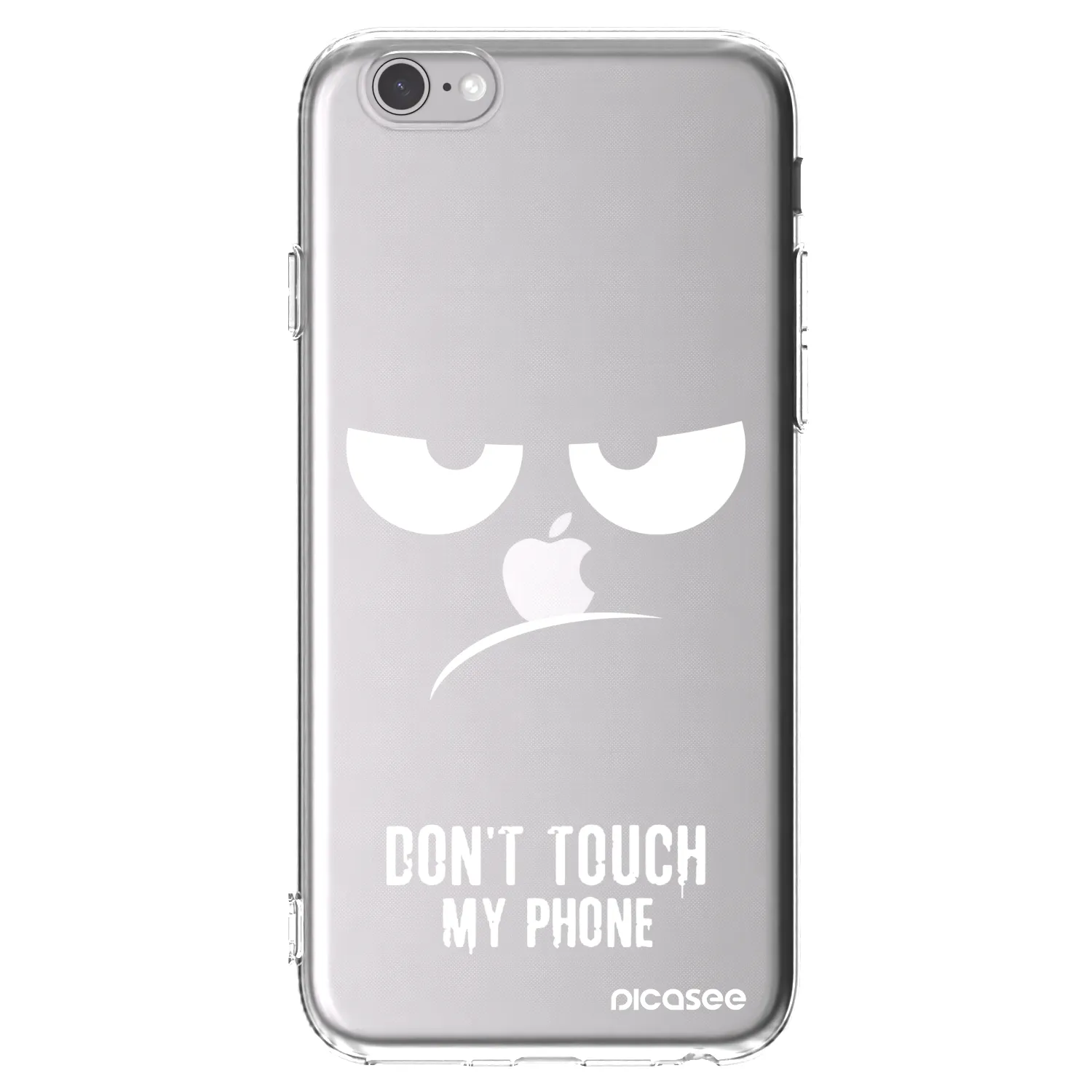Picasee Apple iPhone 6/6S Hülle - Transparentes Silikon - Don't Touch My Phone