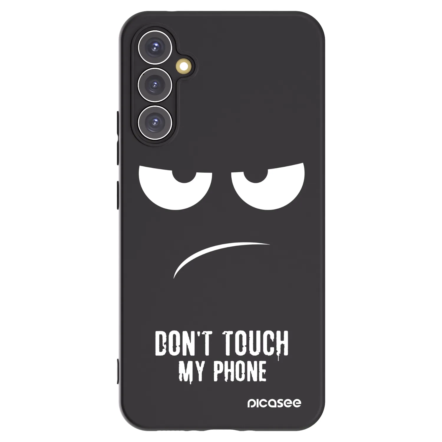 Picasee Samsung Galaxy A34 5G A346B Hülle - Schwarzes Silikon - Don't Touch My Phone