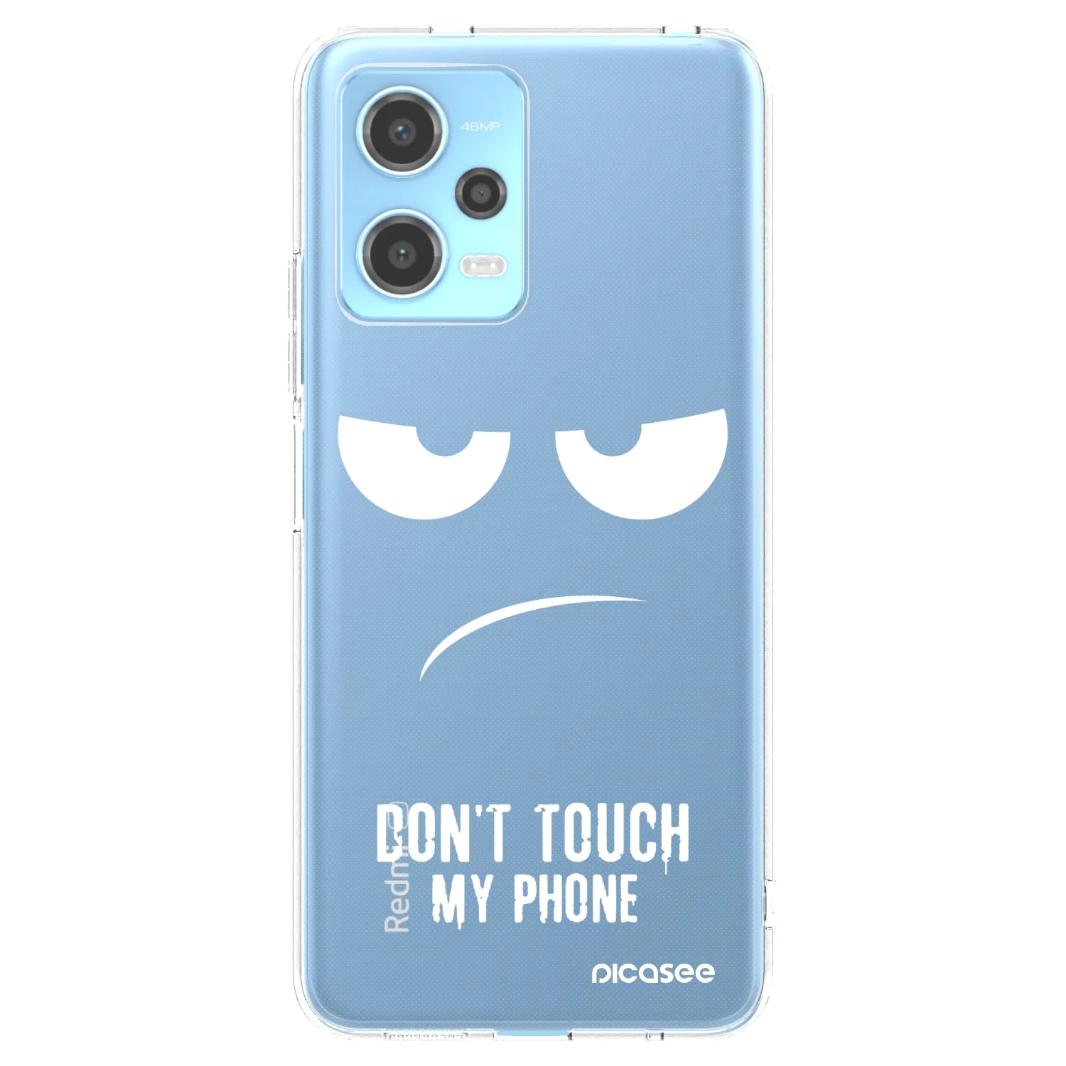 Picasee Xiaomi Redmi Note 12 5G Hülle - Transparentes Silikon - Don't Touch My Phone