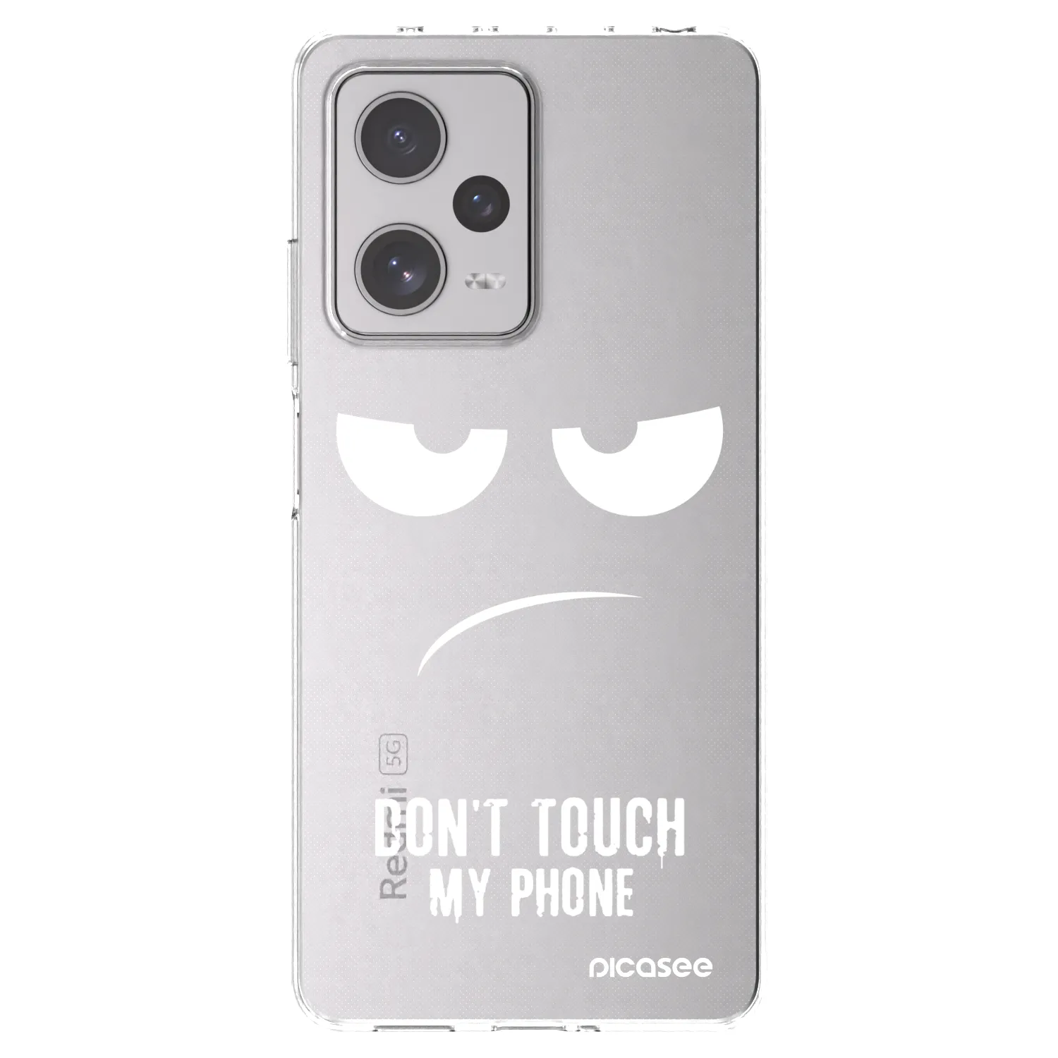 Picasee Xiaomi Redmi Note 12 Pro+ 5G Hülle - Transparentes Silikon - Don't Touch My Phone