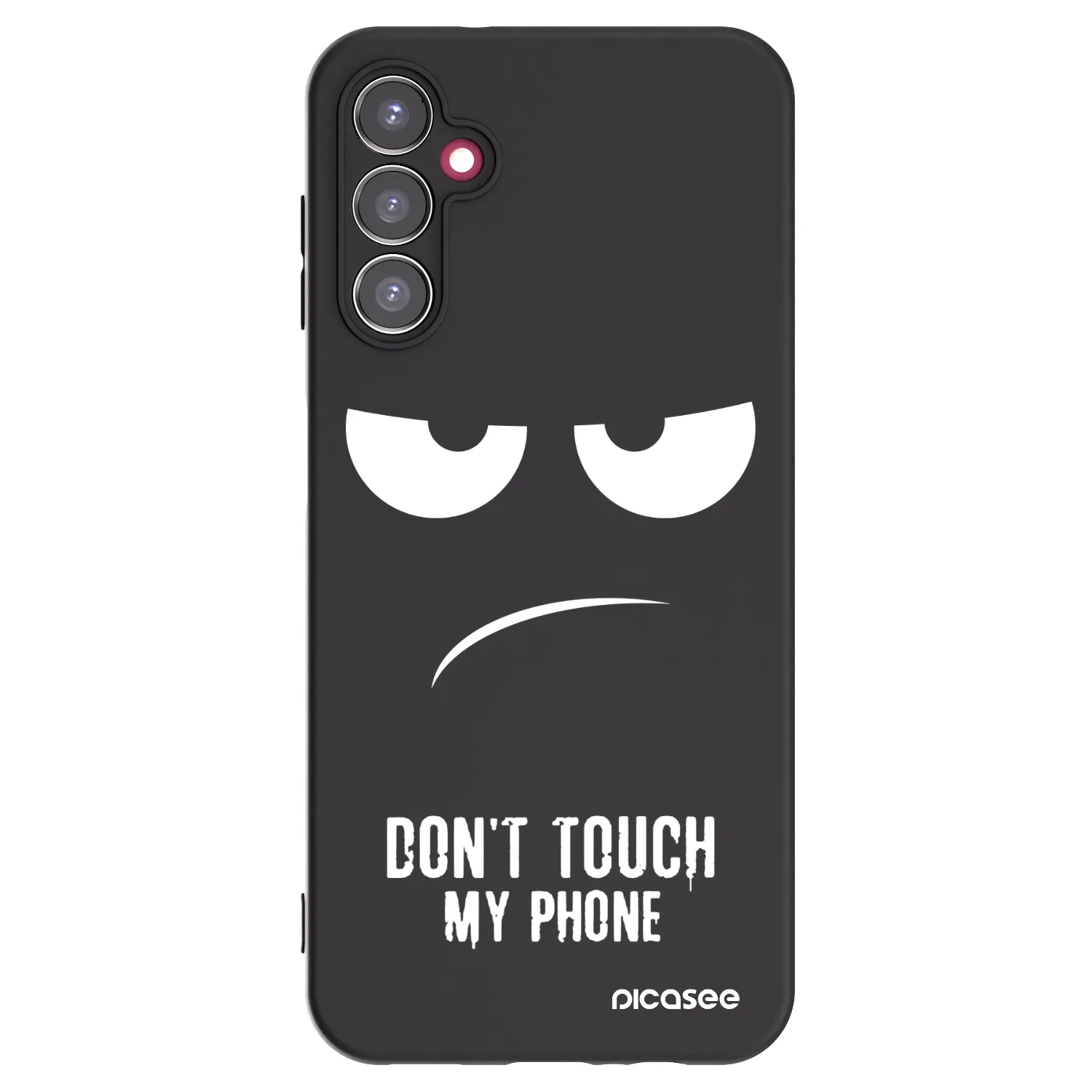 Picasee Samsung Galaxy A14 4G A145R Hülle - Schwarzes Silikon - Don't Touch My Phone