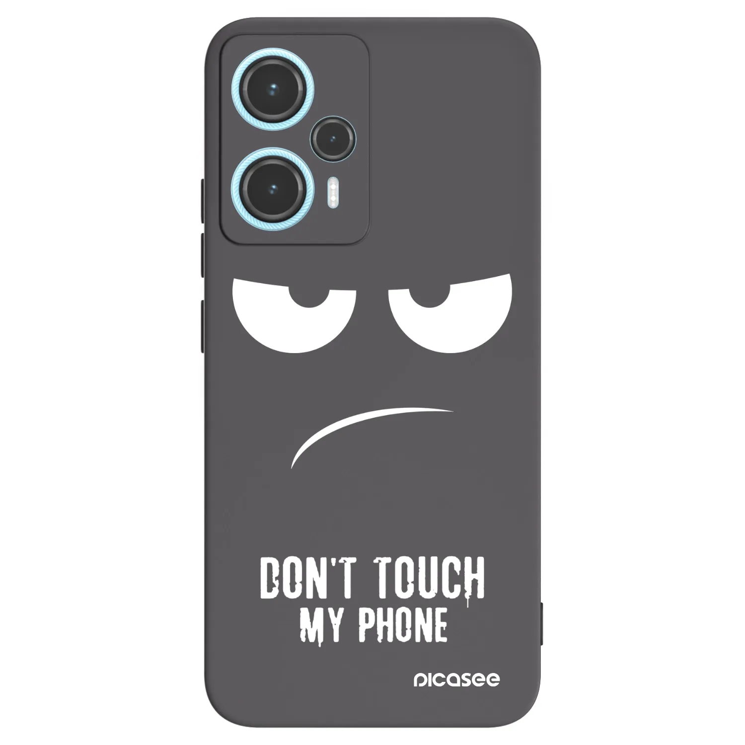 Picasee Xiaomi Poco F5 Hülle - Schwarzes Silikon - Don't Touch My Phone