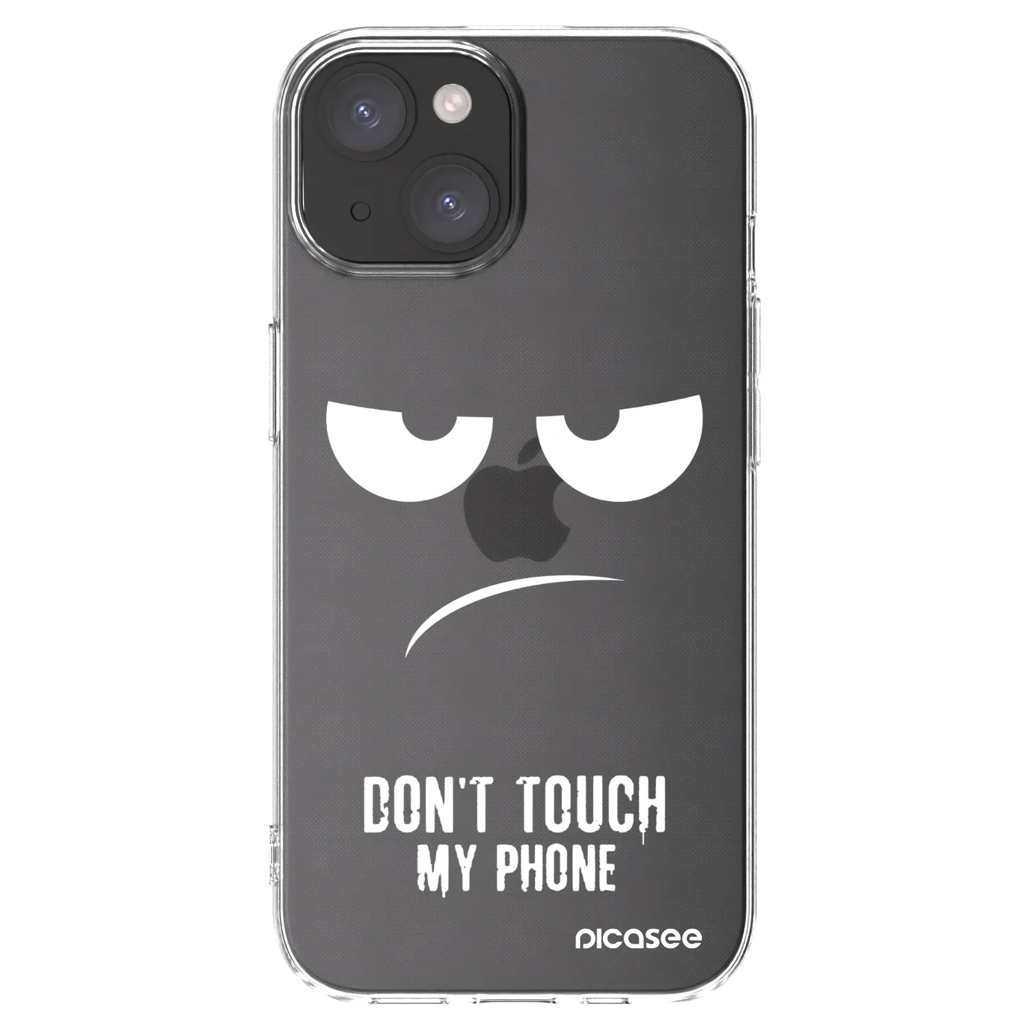 Picasee Apple iPhone 15 Hülle - Transparentes Silikon - Don't Touch My Phone