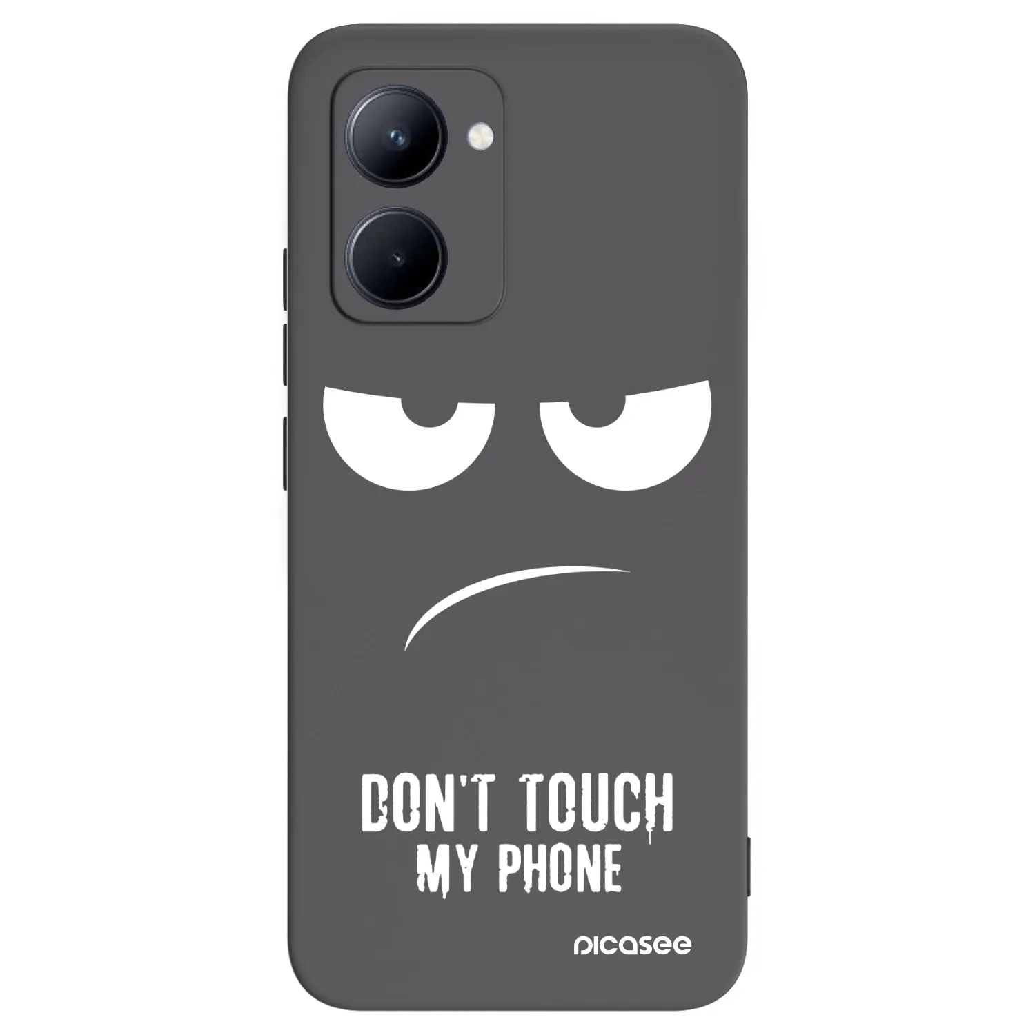 Picasee Realme C33 (2023) Hülle - Schwarzes Silikon - Don't Touch My Phone