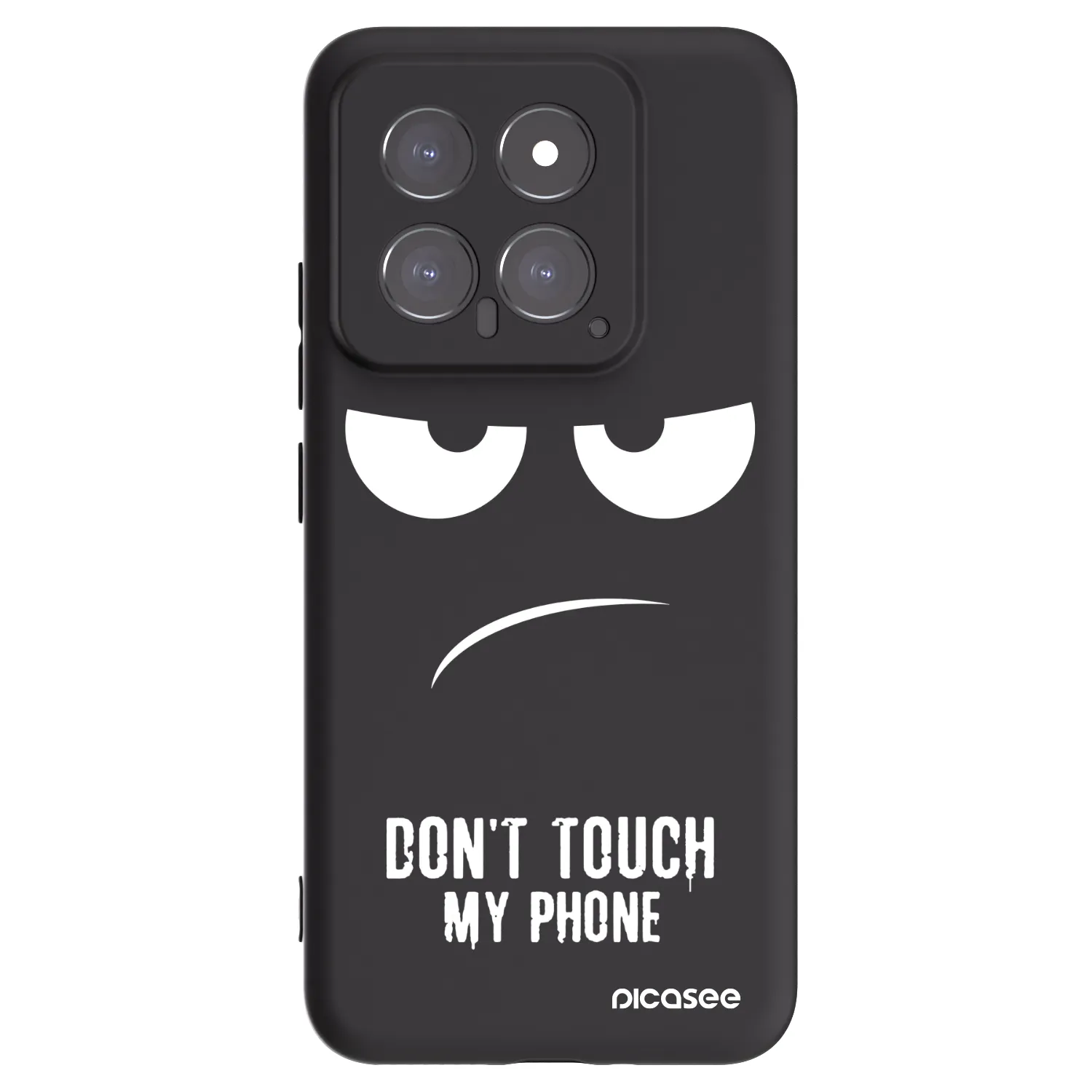 Picasee Xiaomi 14 Hülle - Schwarzes Silikon - Don't Touch My Phone