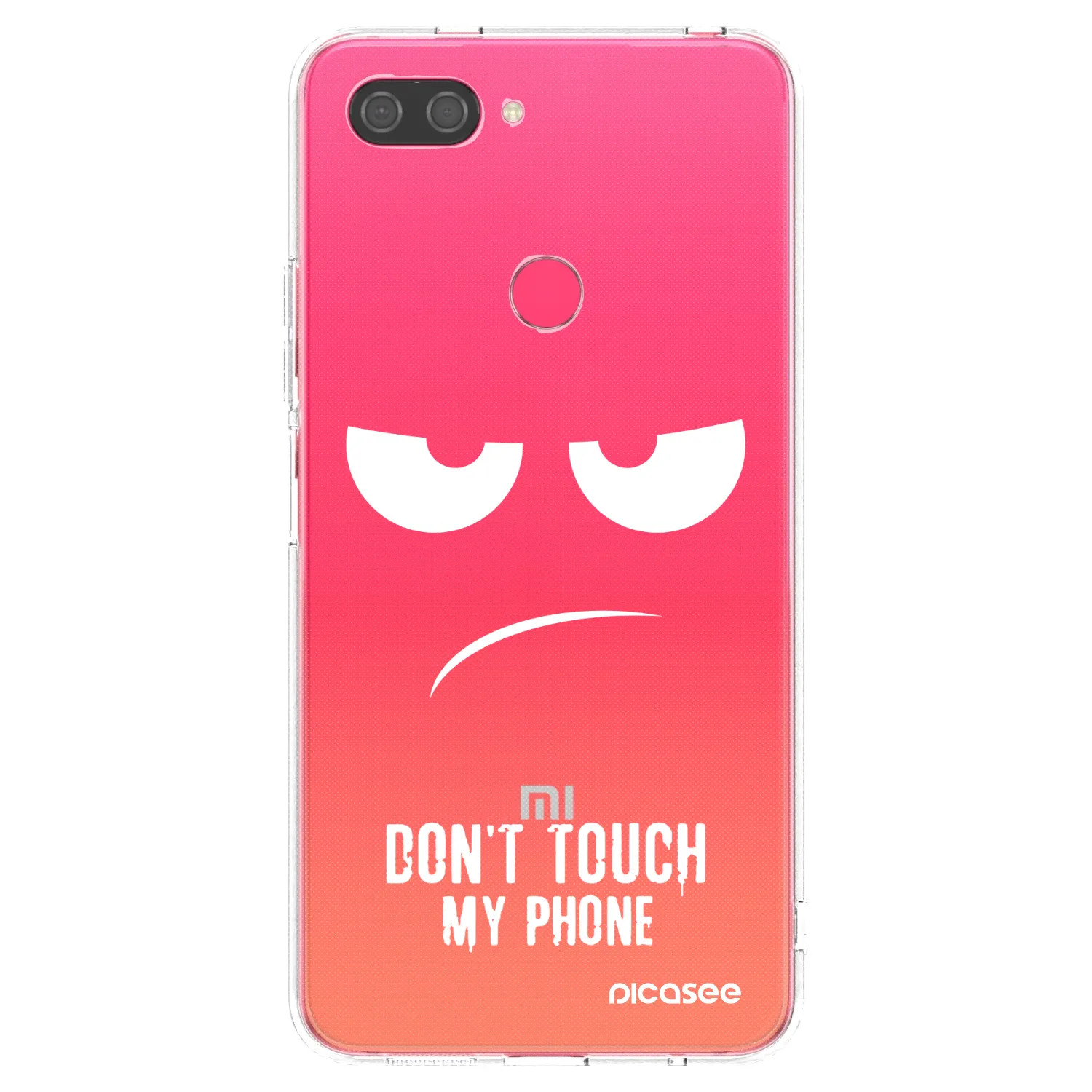 Picasee Xiaomi Mi 8 Lite Hülle - Transparentes Silikon - Don't Touch My Phone