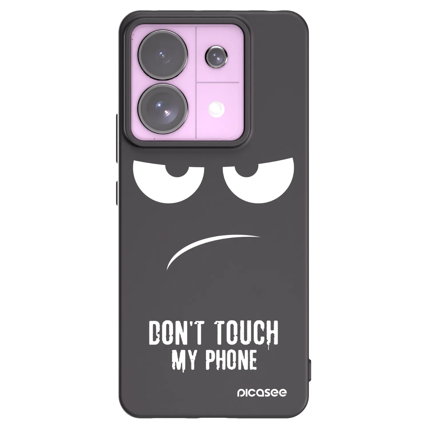 Picasee Xiaomi Redmi Note 13 Pro 5G Hülle - Schwarzes Silikon - Don't Touch My Phone