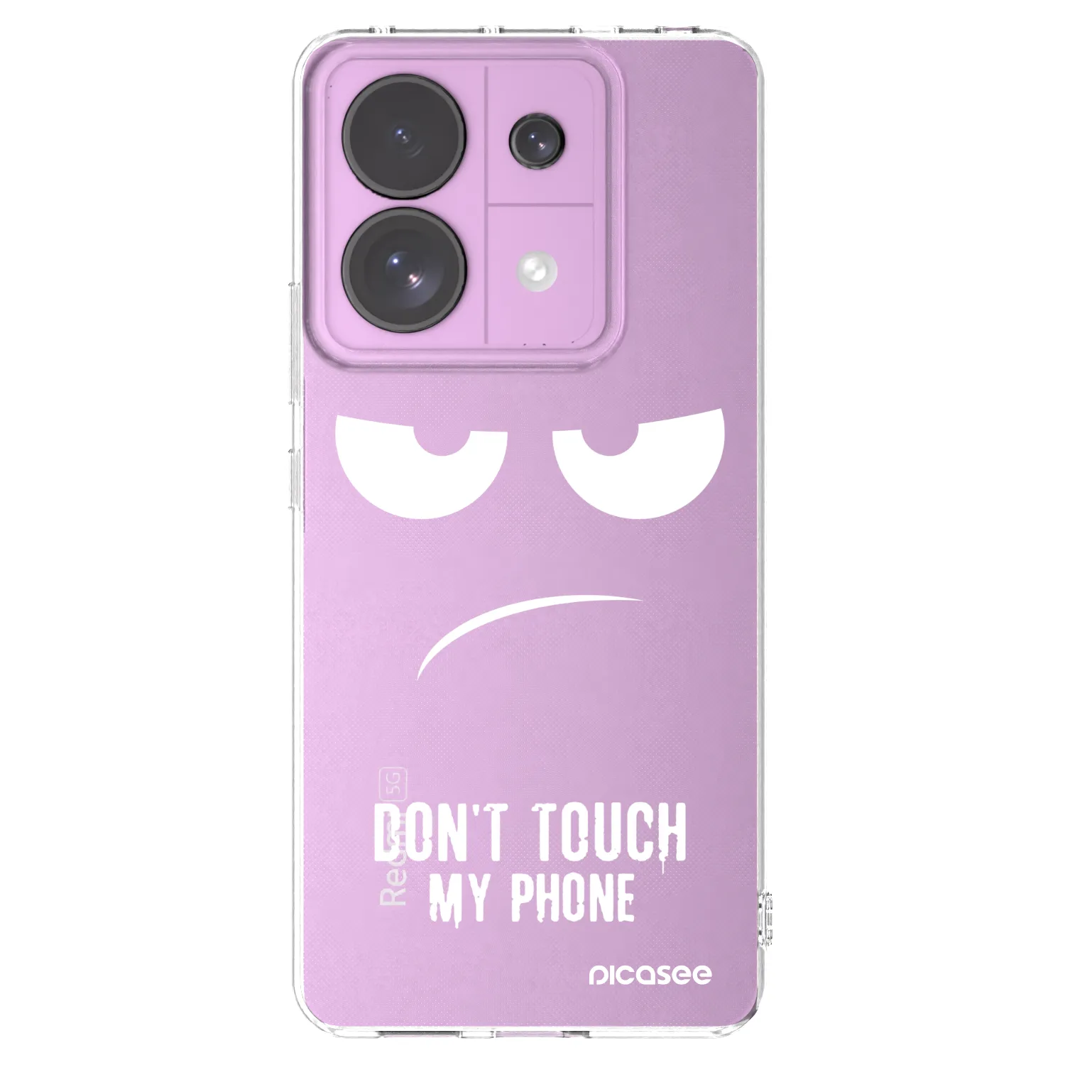 Picasee Xiaomi Redmi Note 13 Pro 5G Hülle - Transparentes Silikon - Don't Touch My Phone
