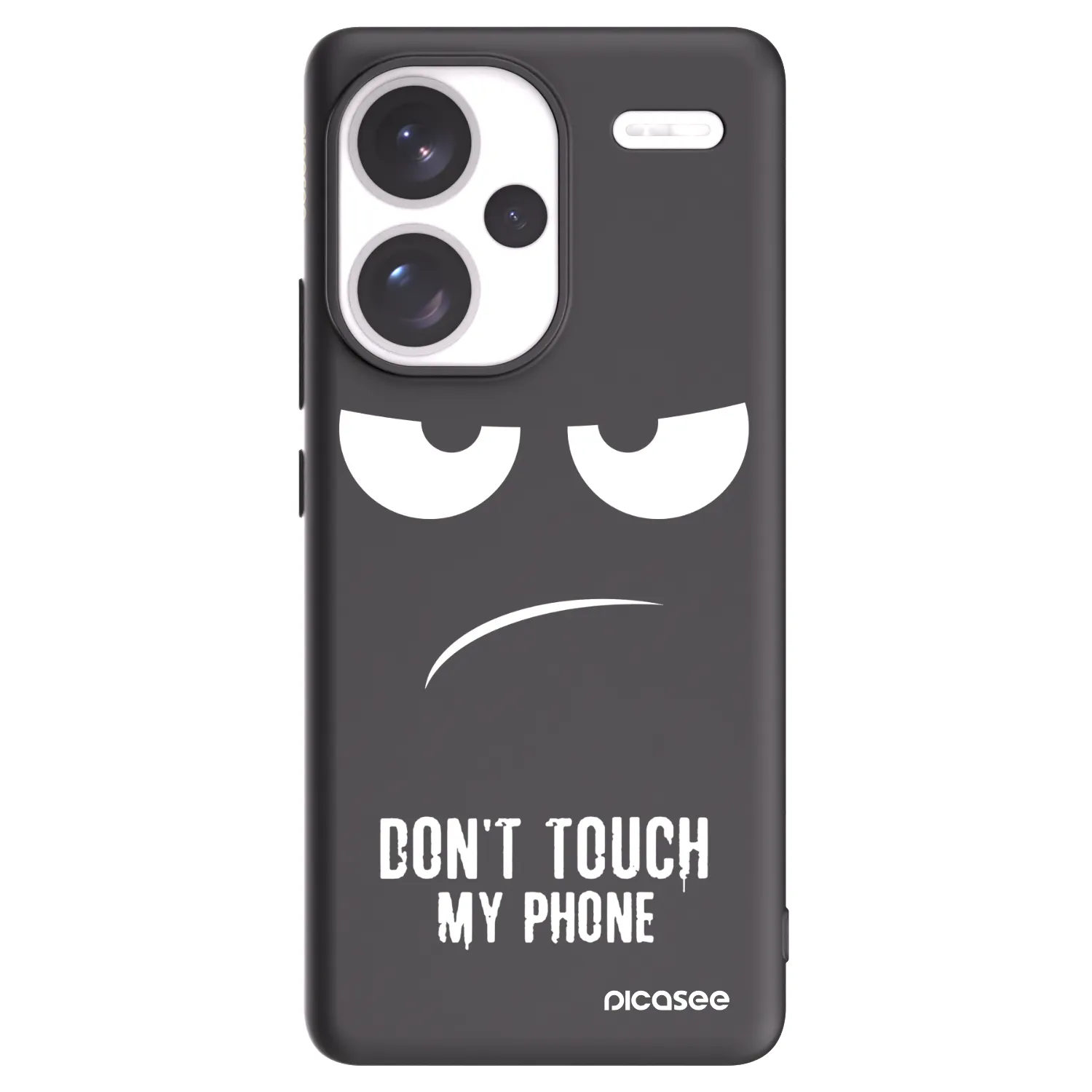 Picasee Xiaomi Redmi Note 13 Pro+ 5G Hülle - Schwarzes Silikon - Don't Touch My Phone