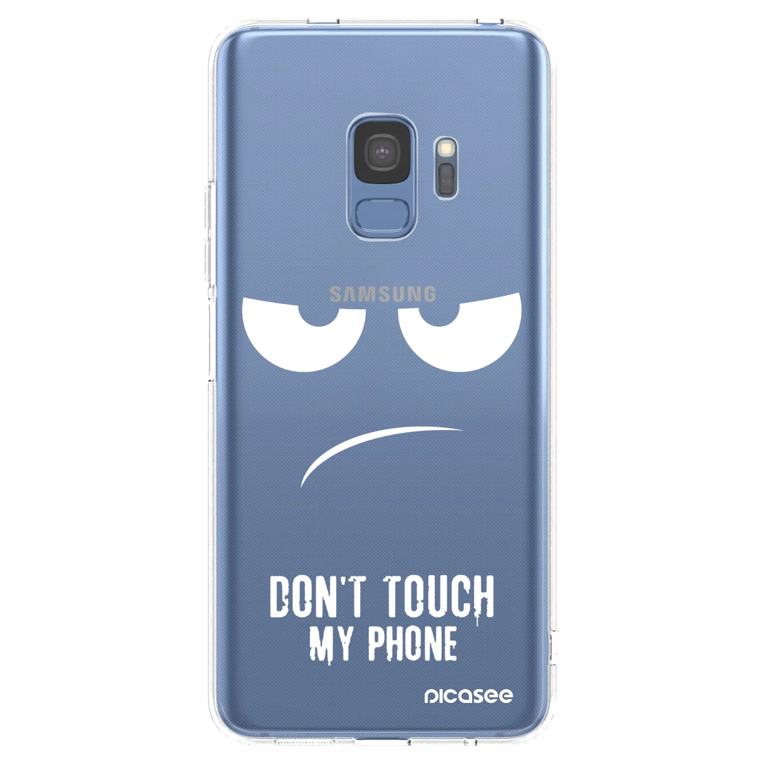 Picasee Samsung Galaxy S9 G960F Hülle - Transparentes Silikon - Don't Touch My Phone