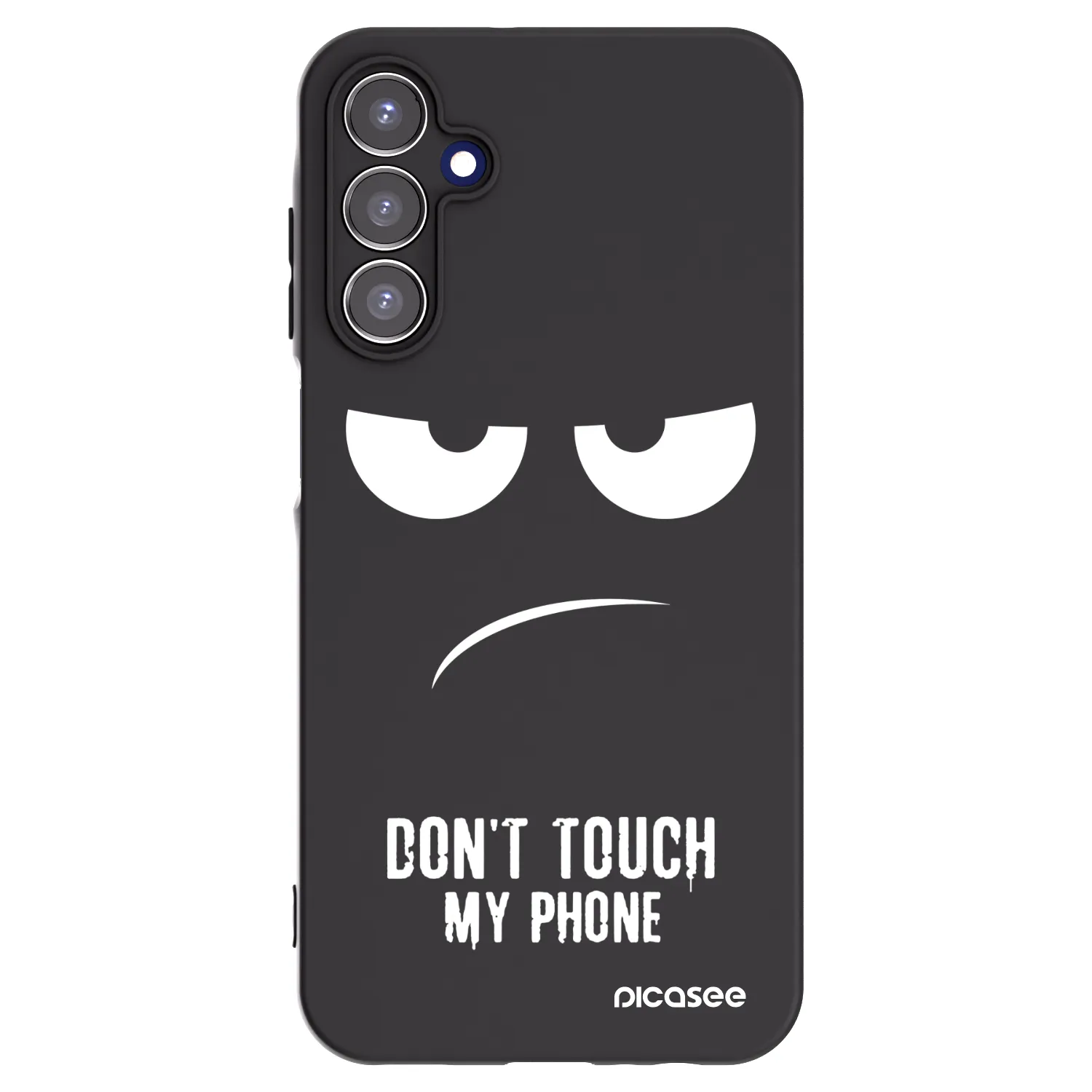 Picasee Samsung Galaxy A15 A156B 5G Hülle - Schwarzes Silikon - Don't Touch My Phone