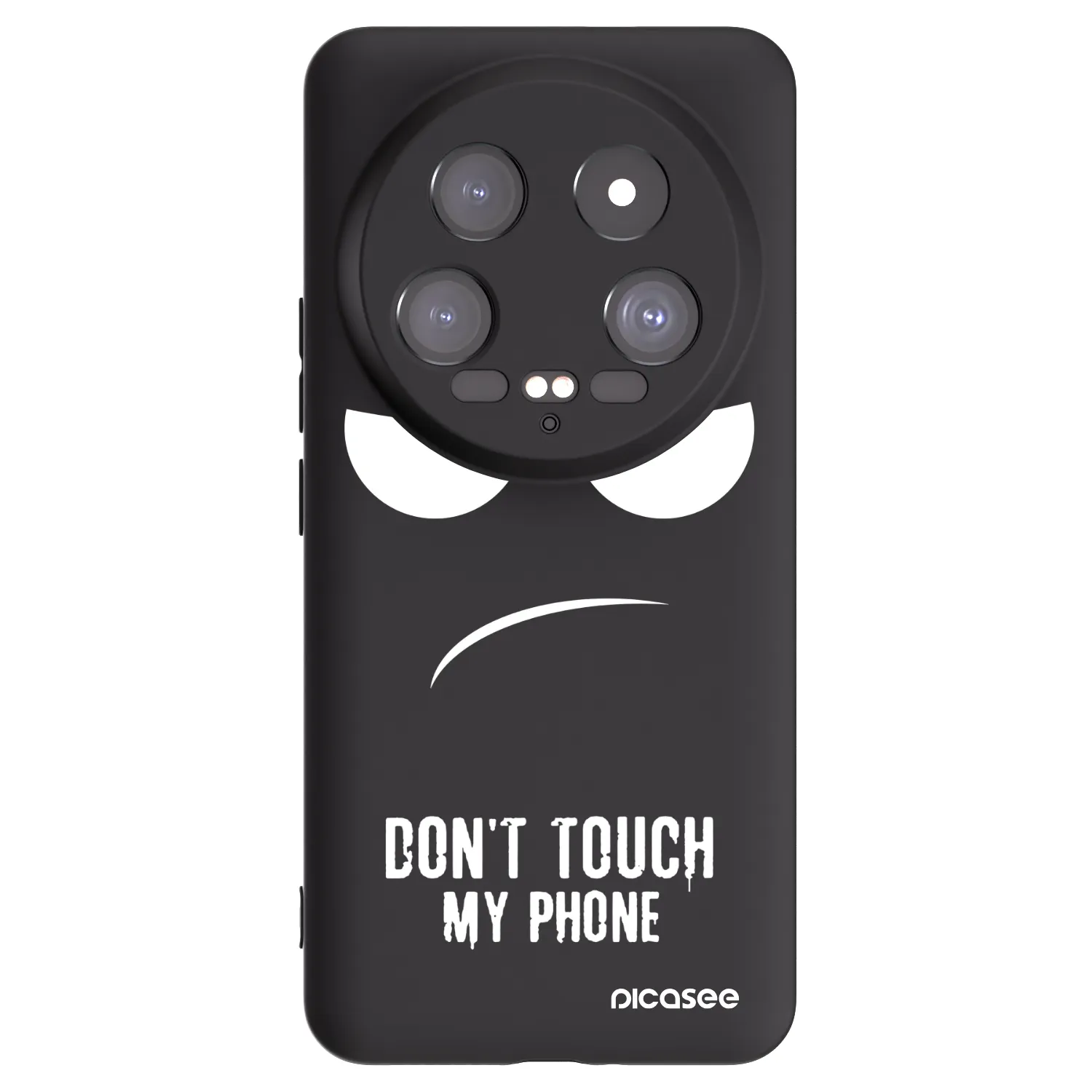 Picasee Xiaomi 14 Ultra Hülle - Schwarzes Silikon - Don't Touch My Phone