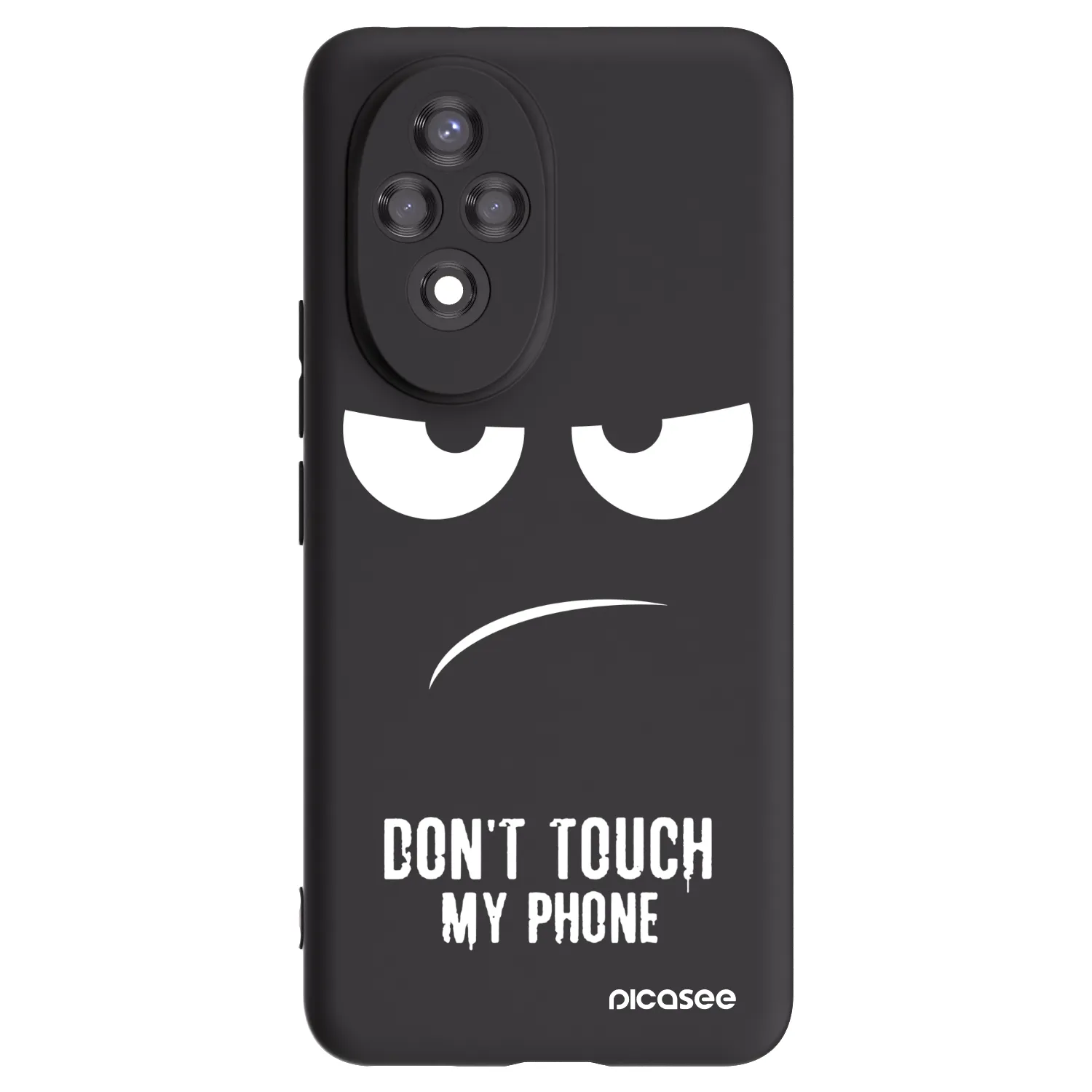 Picasee Honor 200 Pro 5G Hülle - Schwarzes Silikon - Don't Touch My Phone