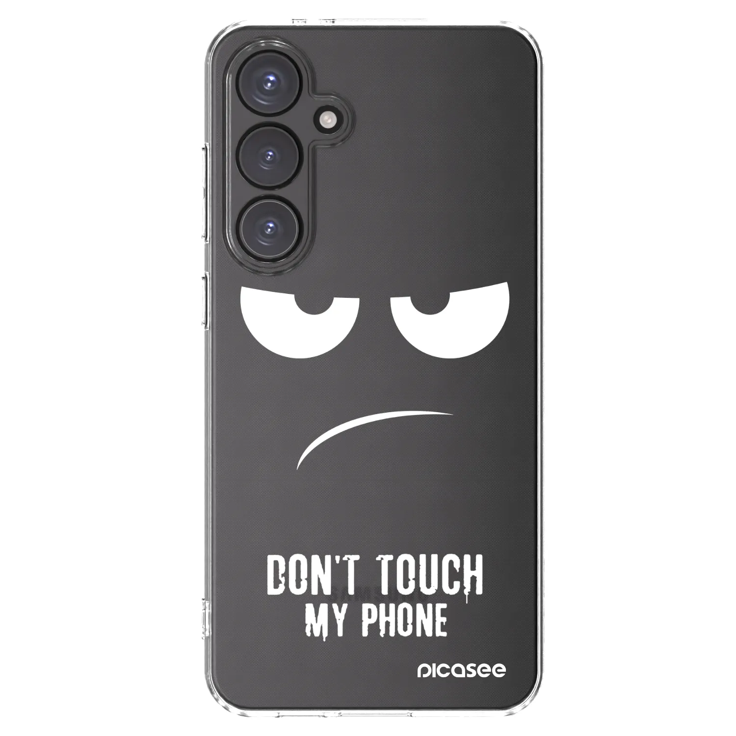 Picasee Samsung Galaxy S24 FE S721B Hülle - Transparentes Silikon - Don't Touch My Phone