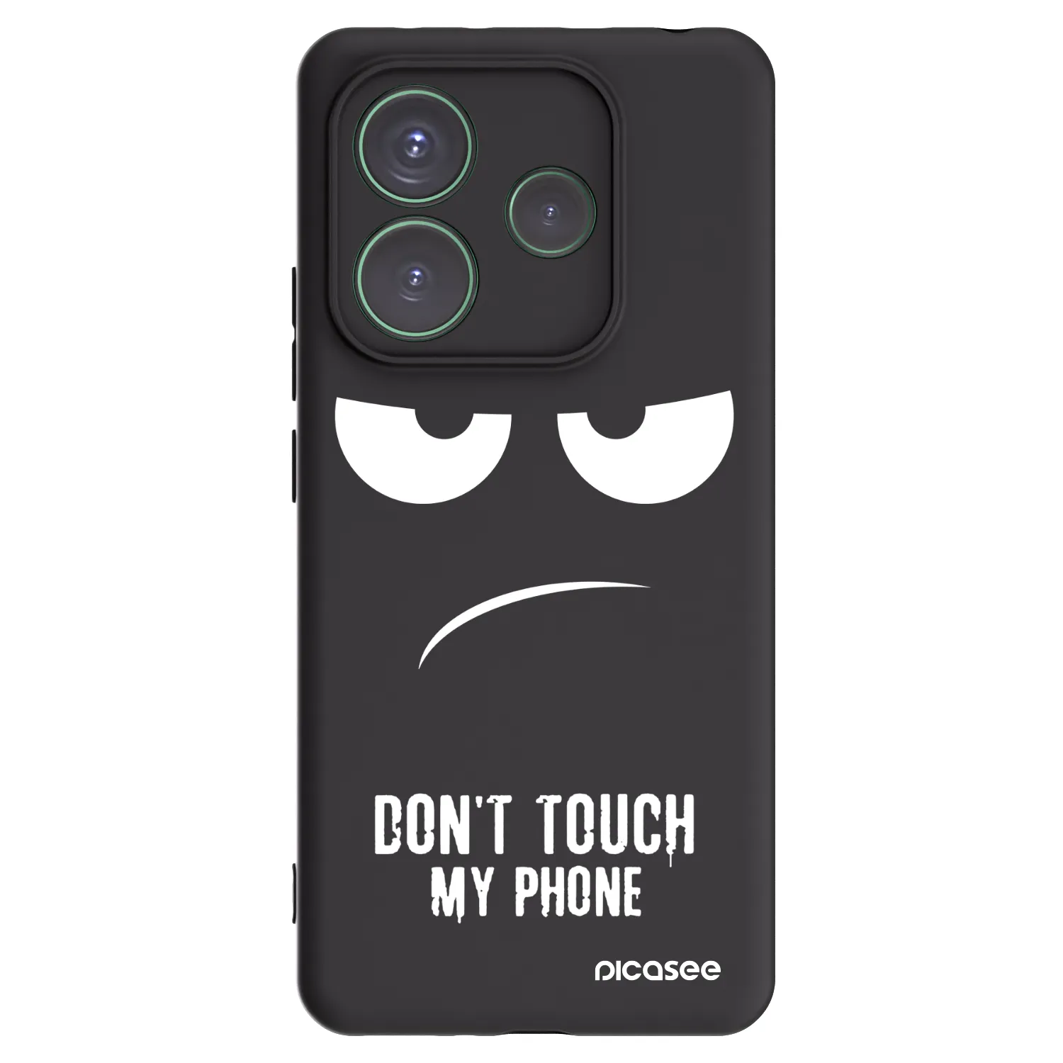 Picasee Xiaomi Redmi Note 14 5G Hülle - Schwarzes Silikon - Don't Touch My Phone