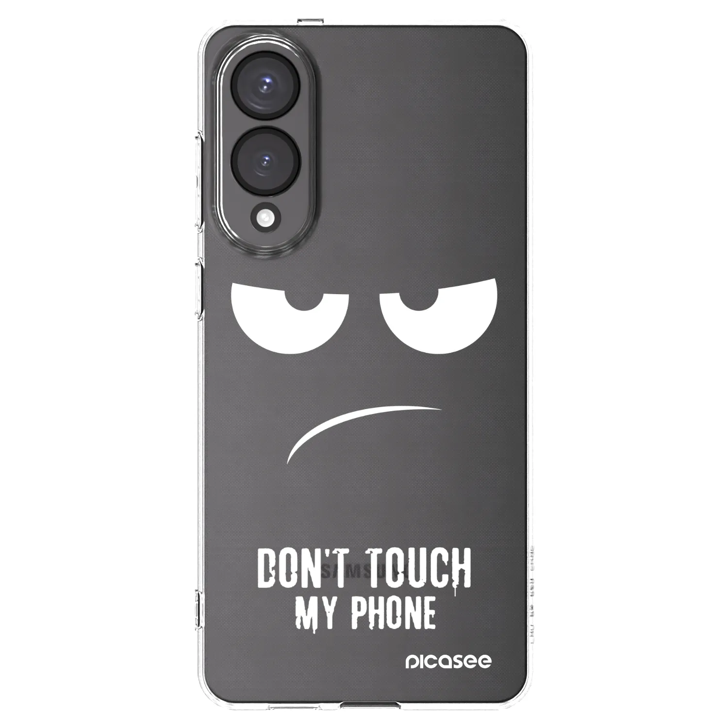 Picasee Samsung Galaxy S25 Edge 5G Hülle - Transparentes Silikon - Don't Touch My Phone