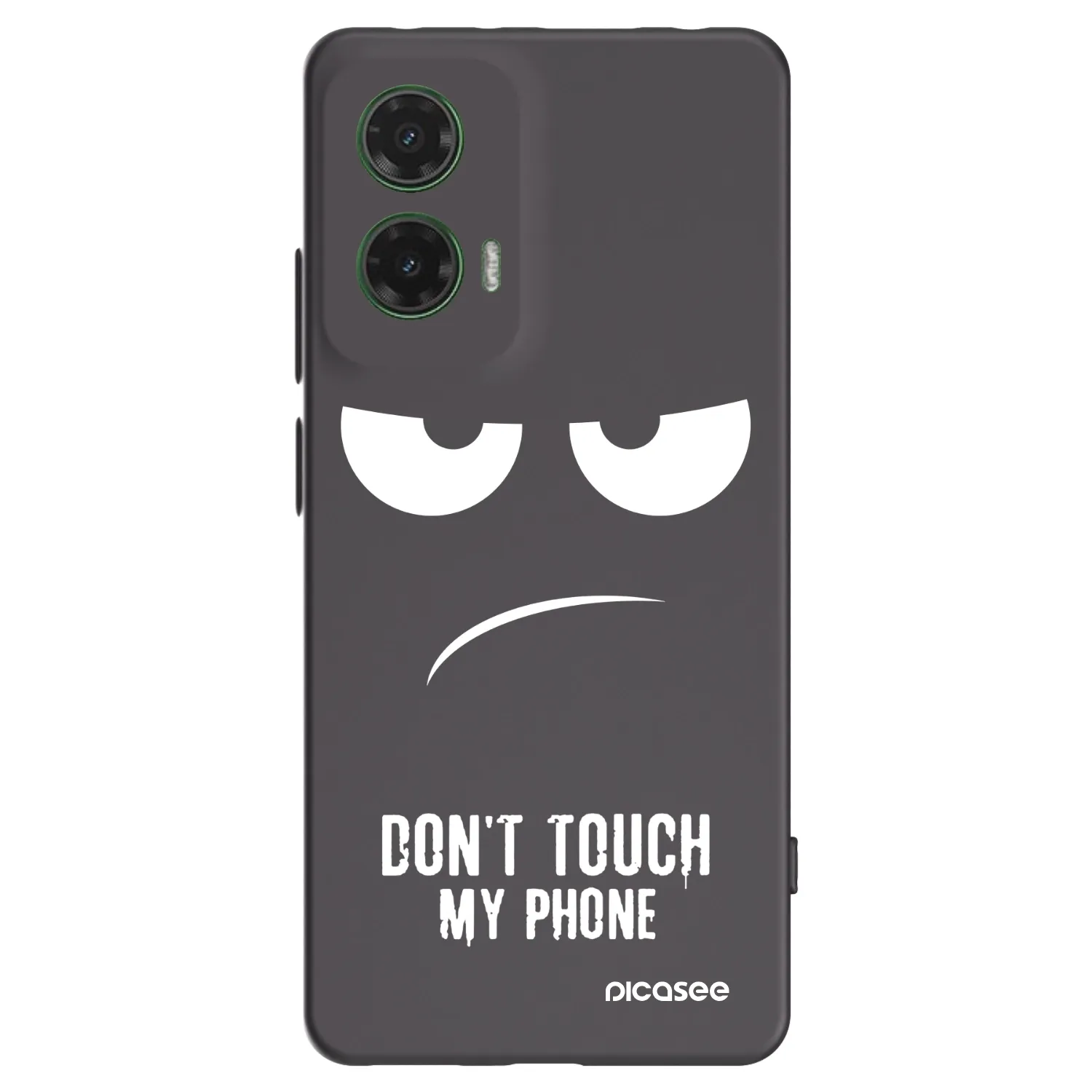 Picasee Motorola Moto G35 5G Hülle - Schwarzes Silikon - Don't Touch My Phone