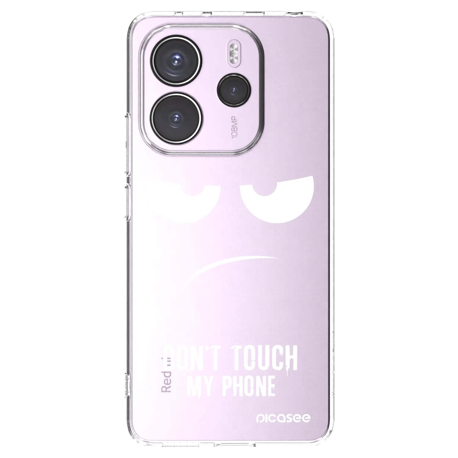 Picasee Xiaomi Redmi Note 14 4G Hülle - Transparentes Silikon - Don't Touch My Phone