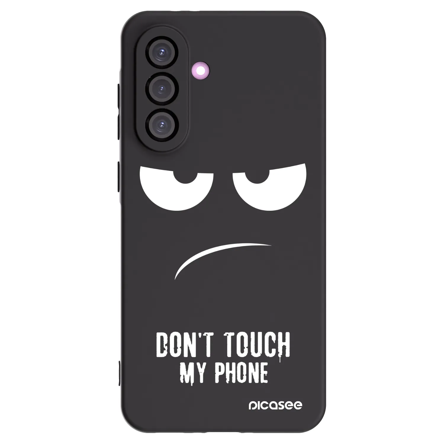 Picasee Samsung Galaxy A56 5G A566B Hülle - Schwarzes Silikon - Don't Touch My Phone