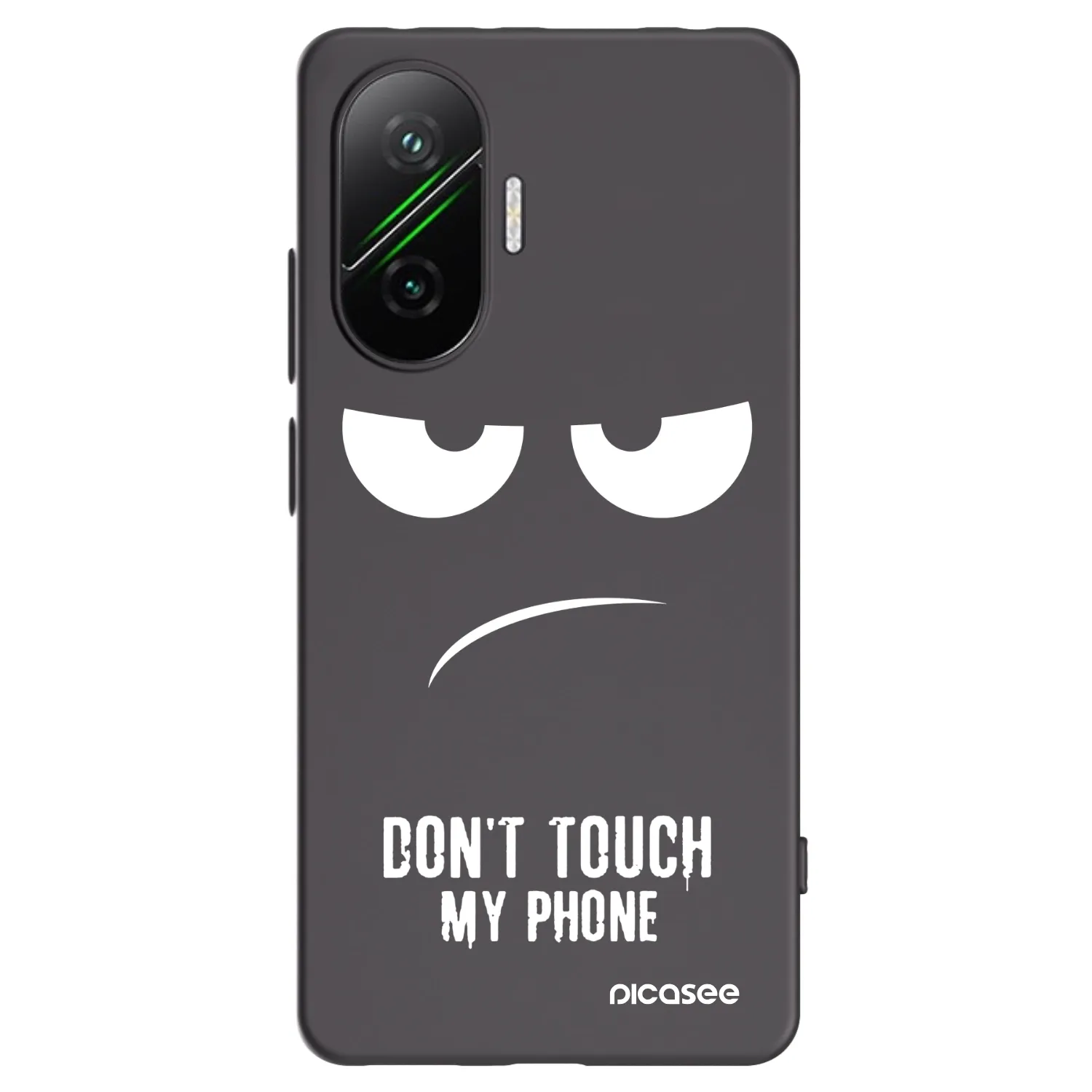 Picasee Xiaomi Poco F7 Pro 5G Hülle - Schwarzes Silikon - Don't Touch My Phone