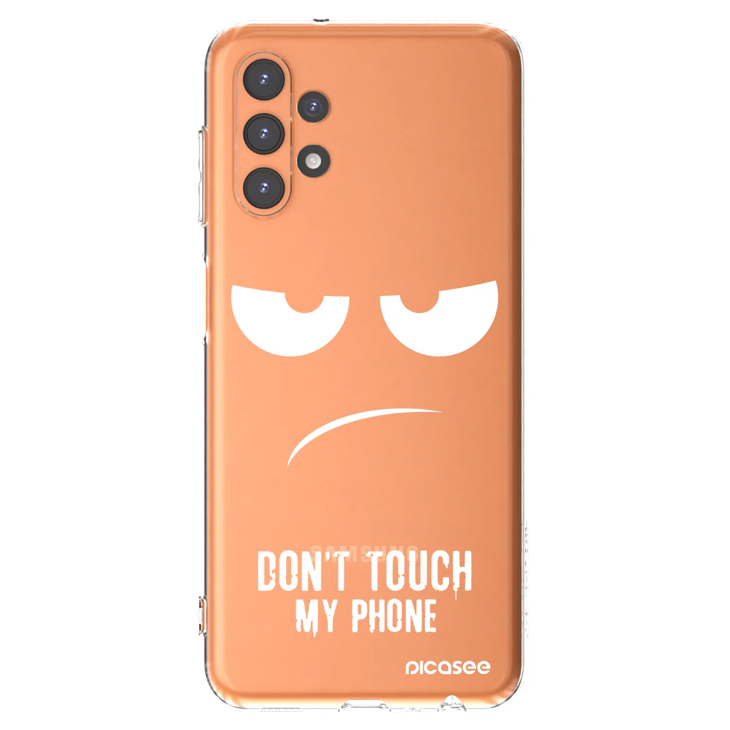 Picasee Samsung Galaxy A13 5G Hülle - Transparentes Silikon - Don't Touch My Phone