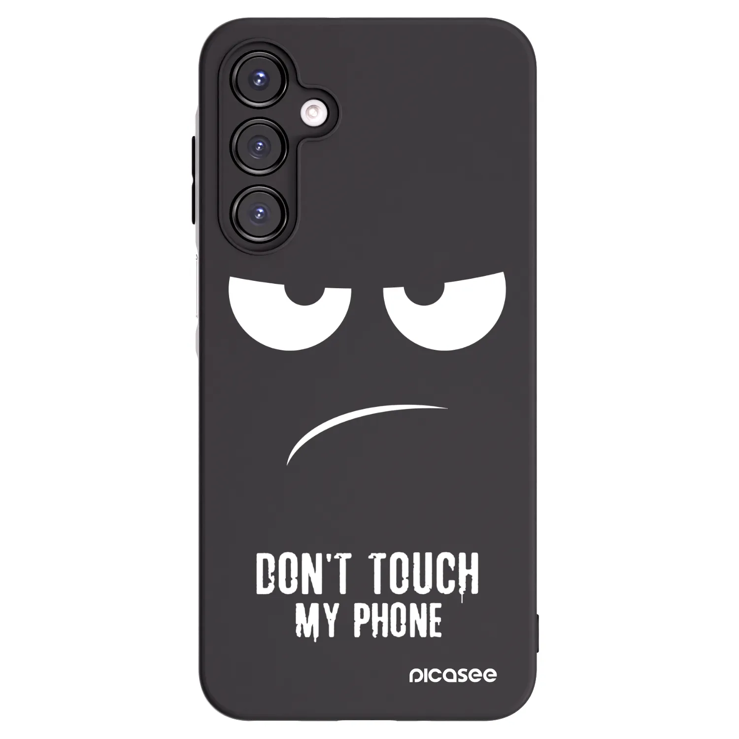 Picasee Samsung Galaxy A16 4G Hülle - Schwarzes Silikon - Don't Touch My Phone