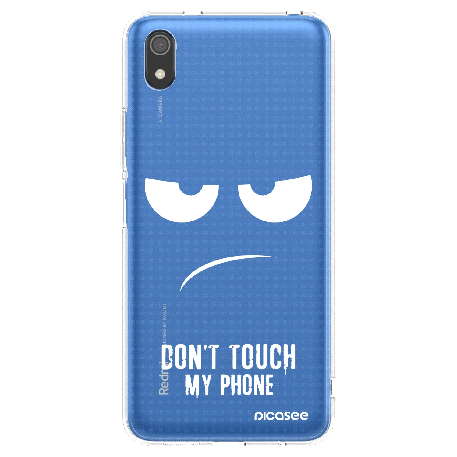 Picasee Xiaomi Redmi 7A Hülle - Transparentes Silikon - Don't Touch My Phone