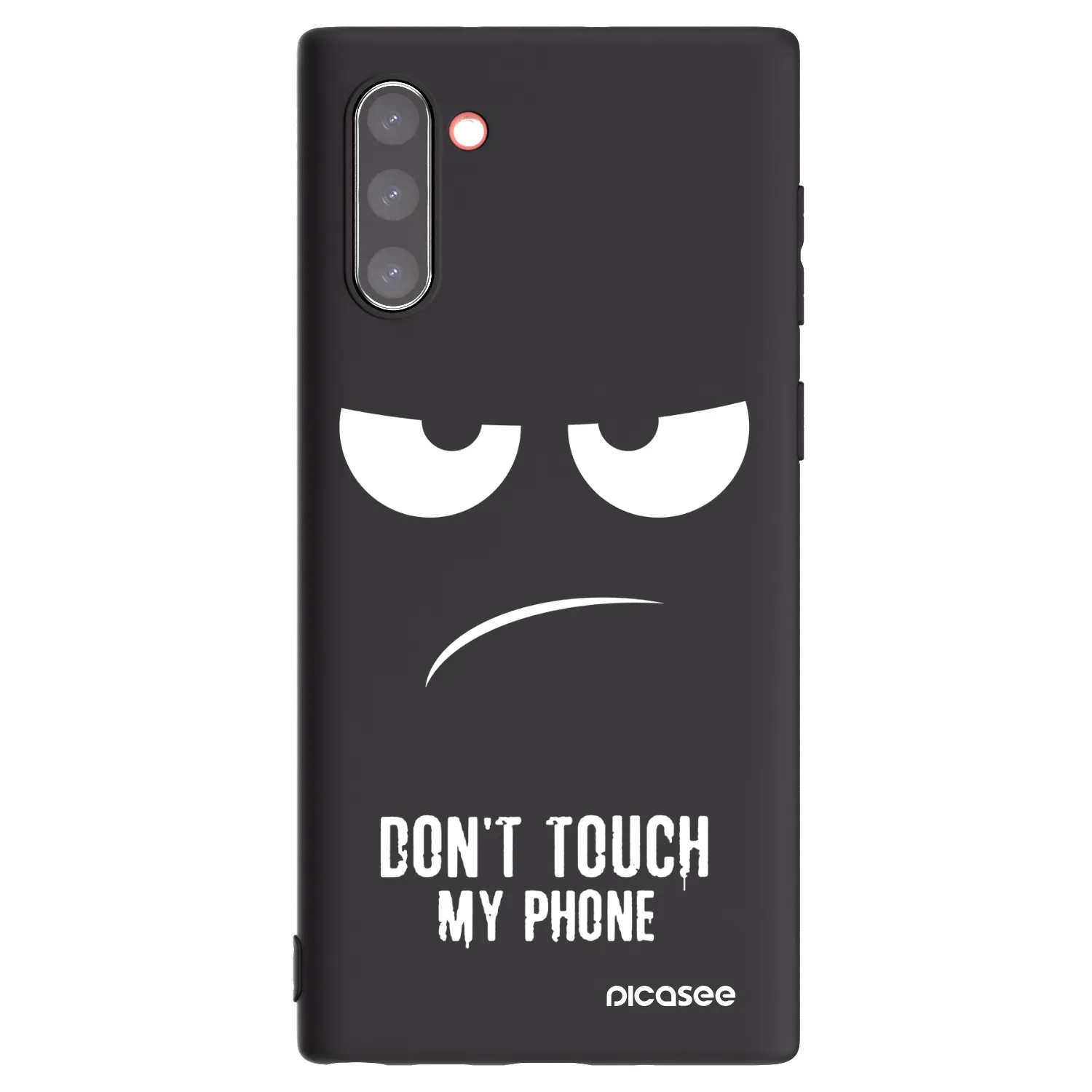 Picasee Samsung Galaxy Note 10 N970F Hülle - Schwarzes Silikon - Don't Touch My Phone