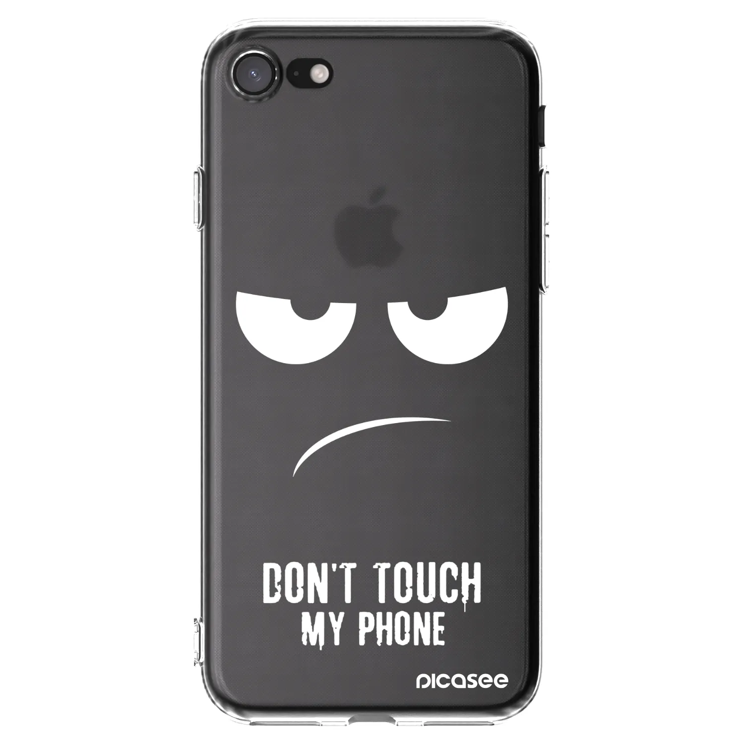 Picasee Apple iPhone 8 Hülle - Transparentes Silikon - Don't Touch My Phone