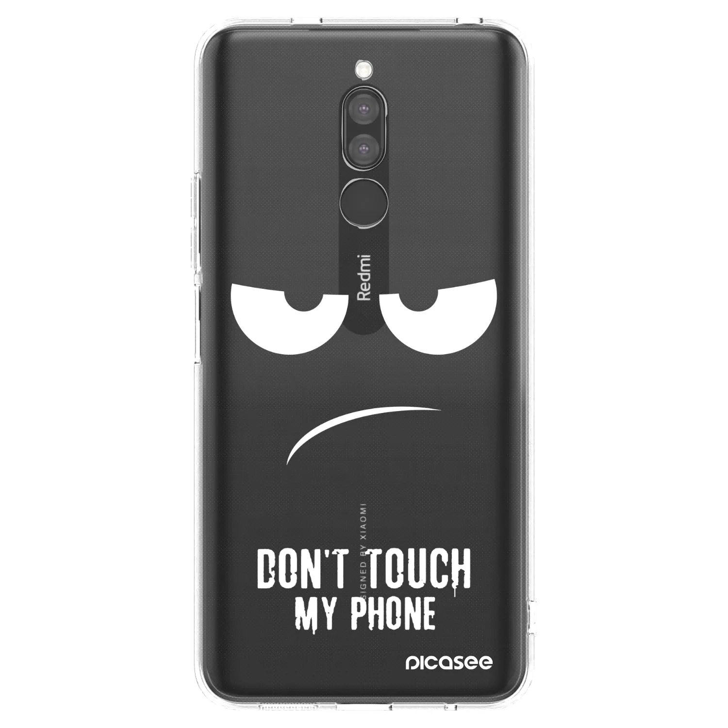 Picasee Xiaomi Redmi 8 Hülle - Transparentes Silikon - Don't Touch My Phone