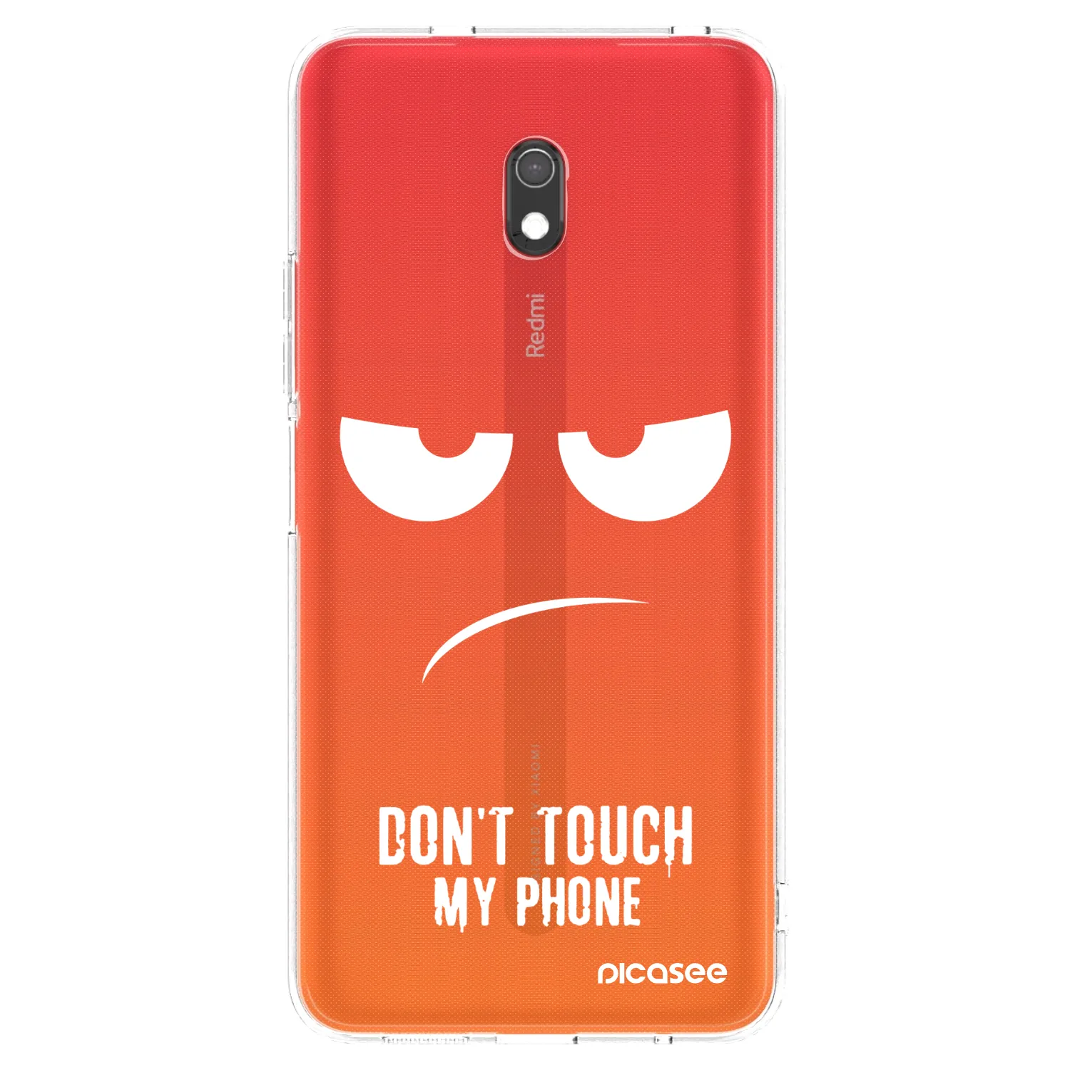 Picasee Xiaomi Redmi 8A Hülle - Transparentes Silikon - Don't Touch My Phone