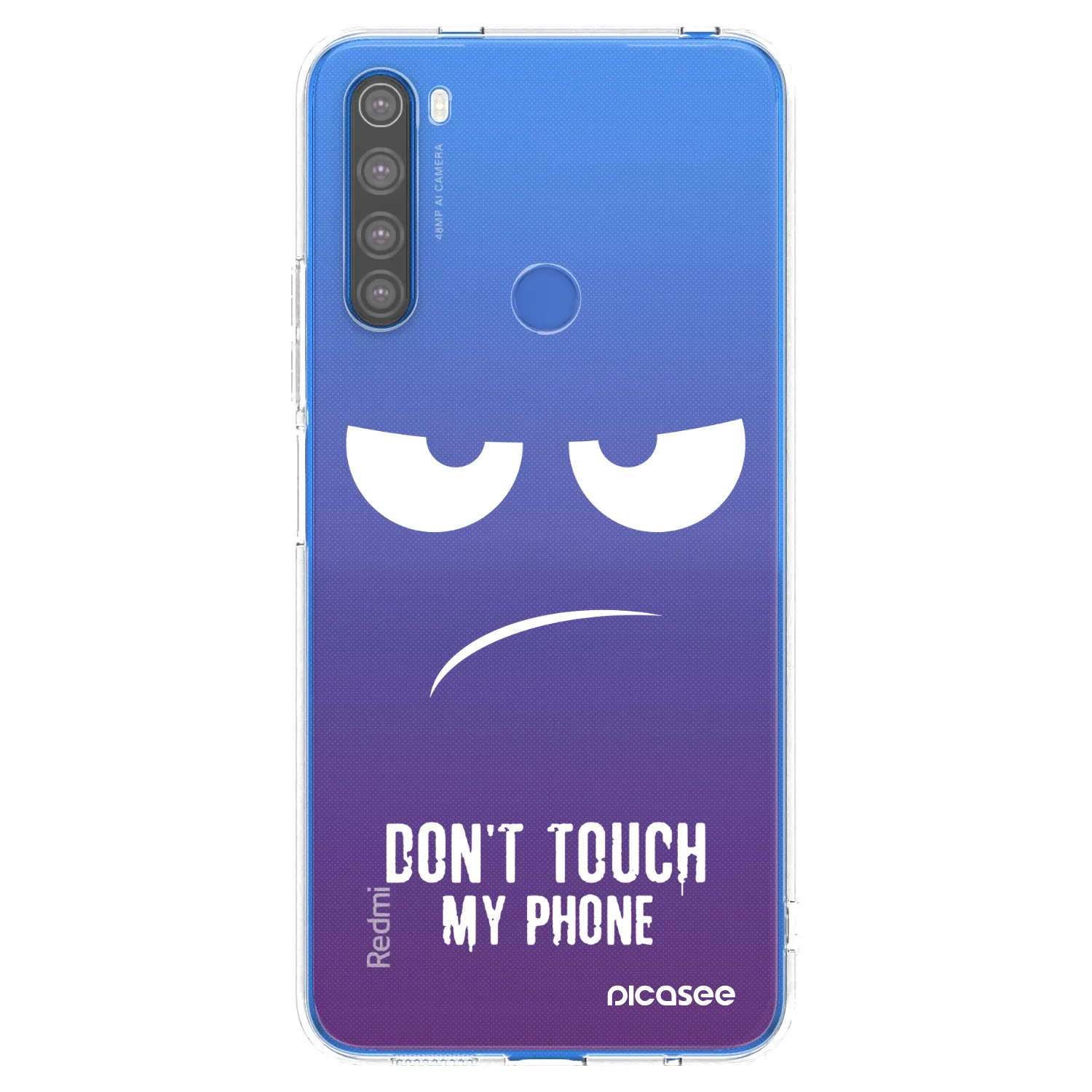 Picasee Xiaomi Redmi Note 8T Hülle - Transparentes Silikon - Don't Touch My Phone