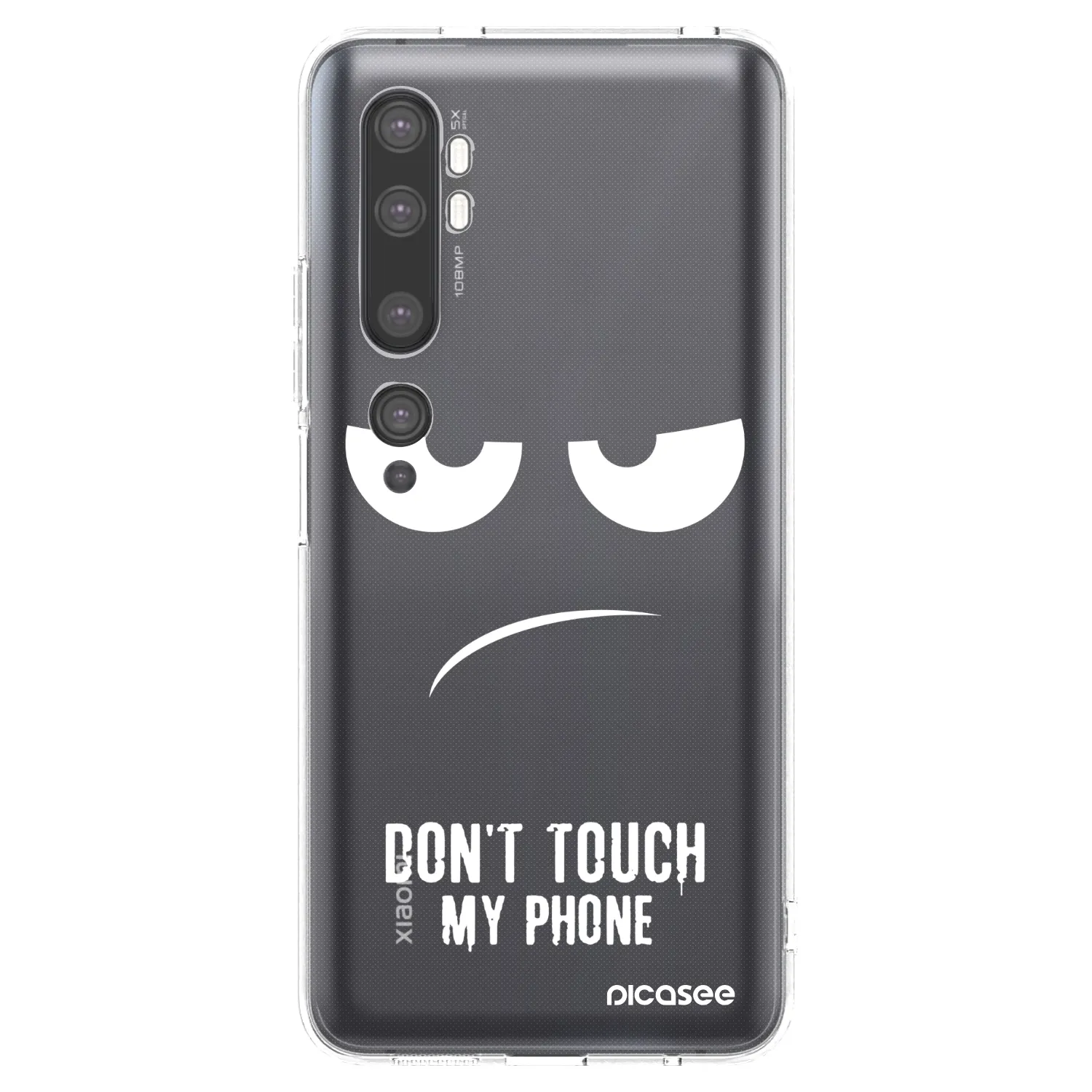 Picasee Xiaomi Mi Note 10 (Pro) Hülle - Transparentes Silikon - Don't Touch My Phone