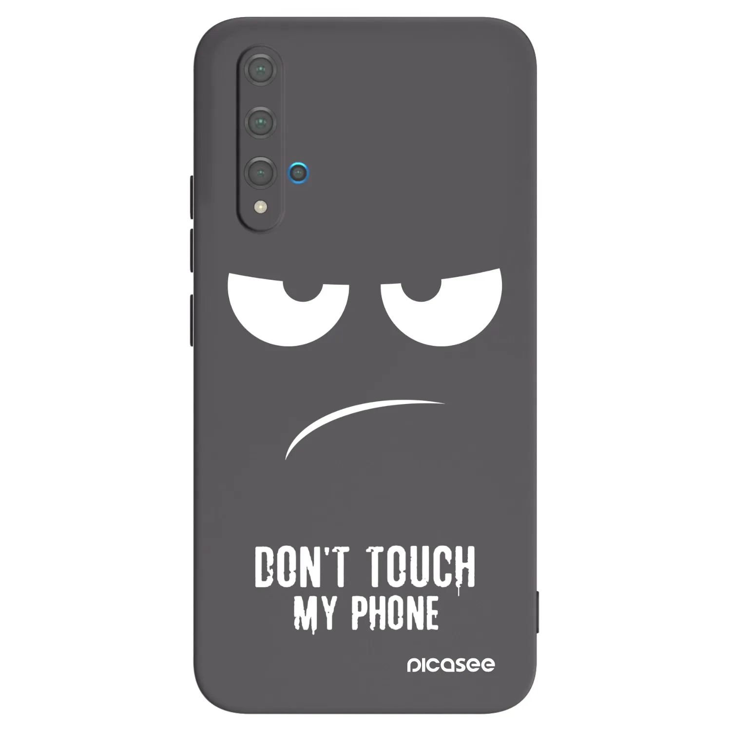 Picasee Huawei Nova 5T Hülle - Schwarzes Silikon - Don't Touch My Phone