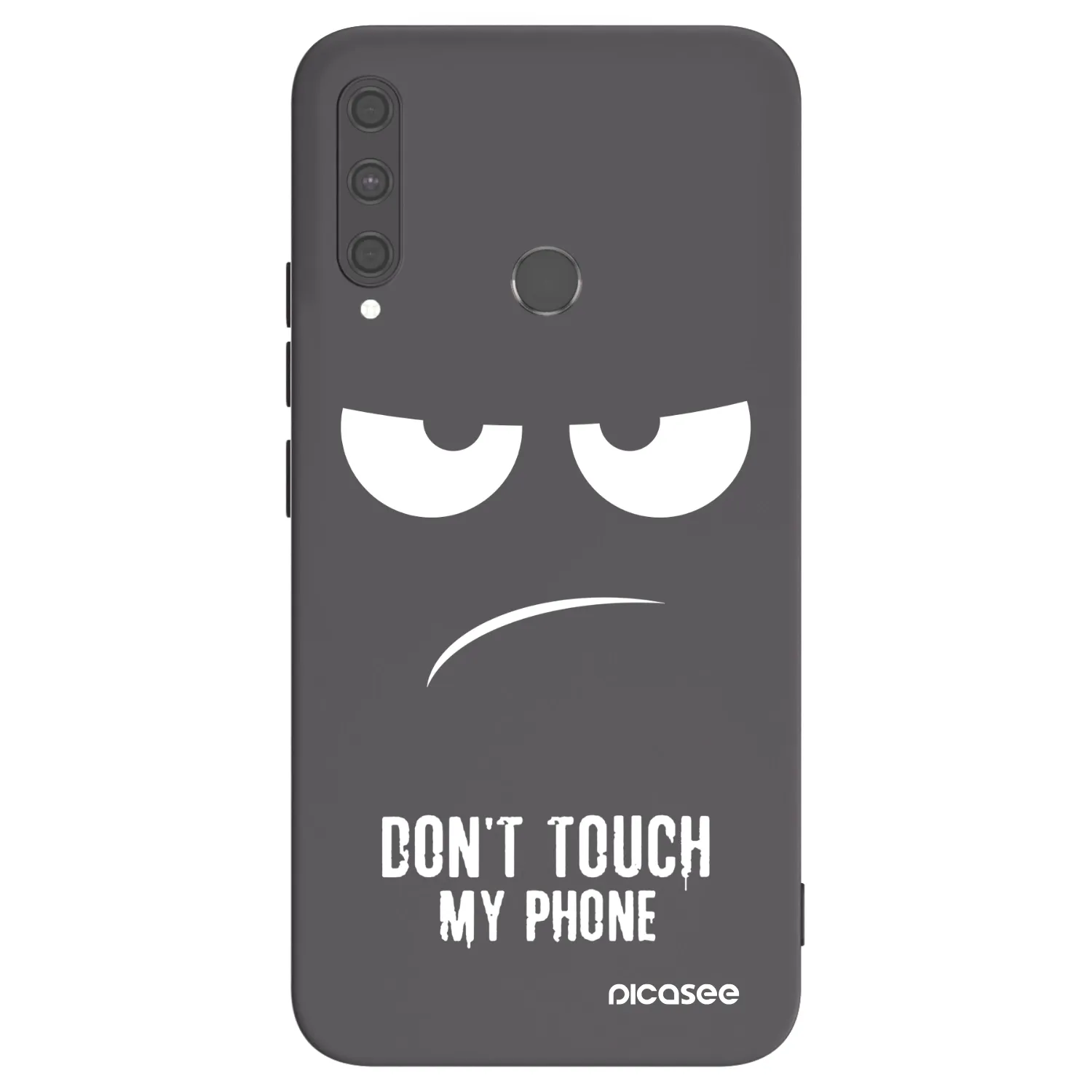 Picasee Huawei P40 Lite E Hülle - Schwarzes Silikon - Don't Touch My Phone