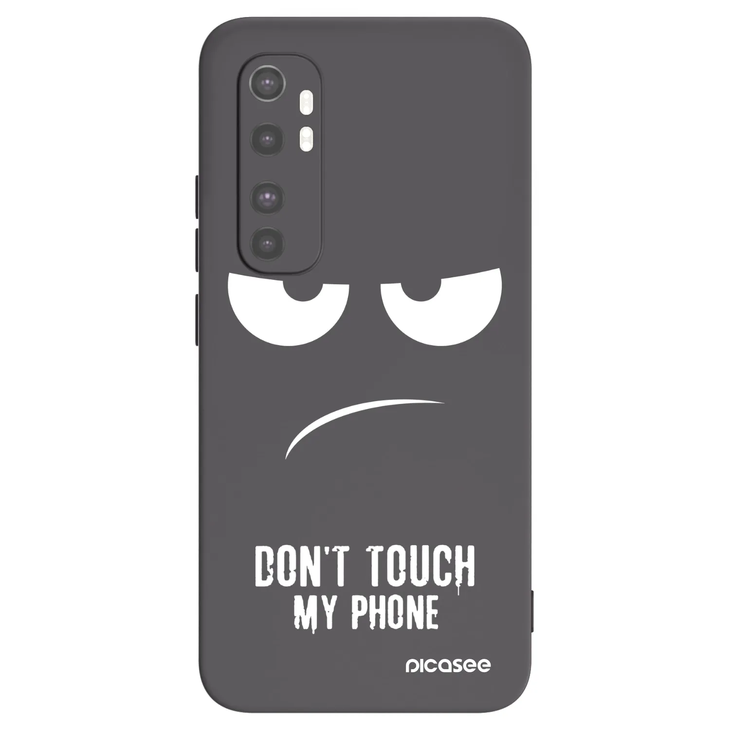 Picasee Xiaomi Mi Note 10 Lite Hülle - Schwarzes Silikon - Don't Touch My Phone
