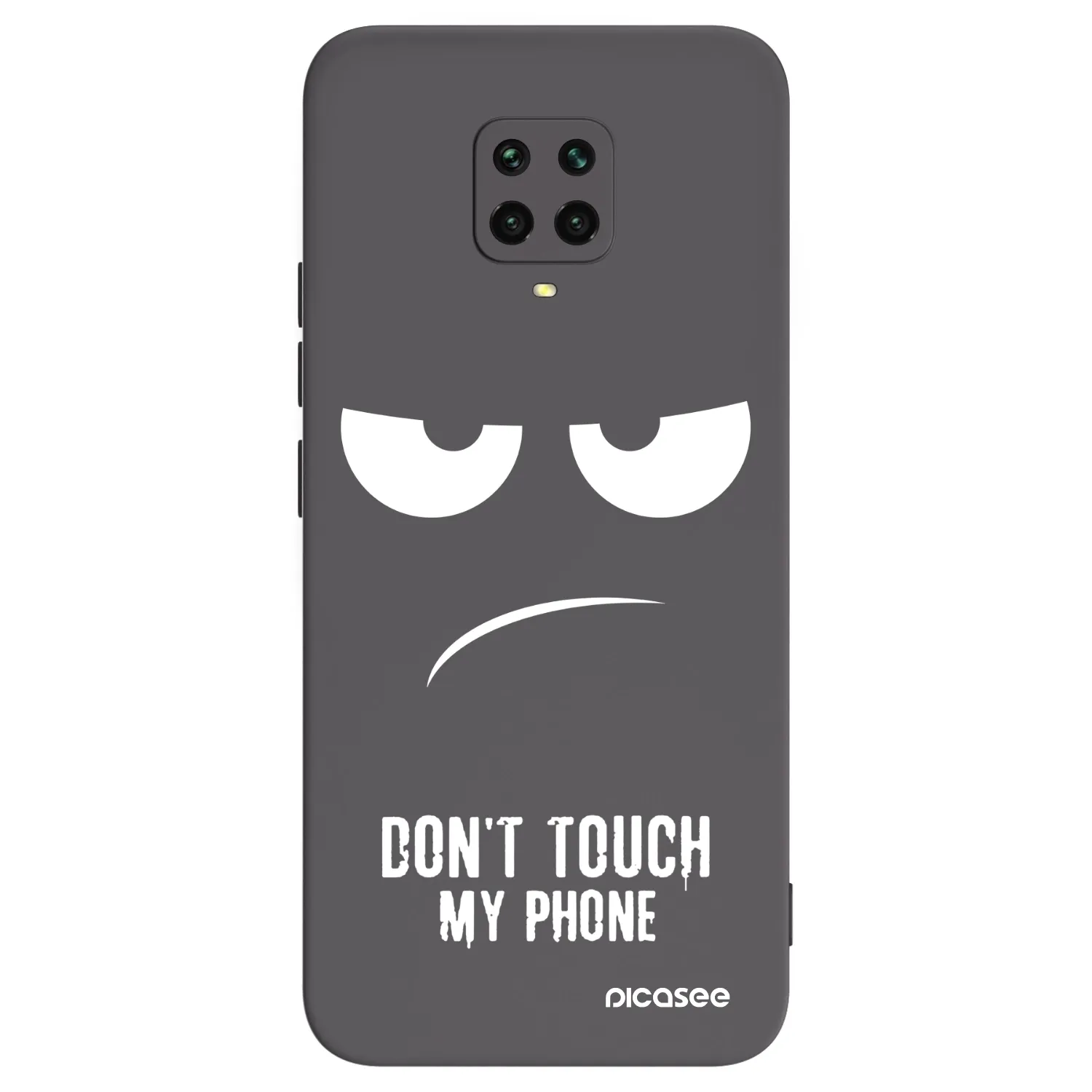 Picasee Xiaomi Redmi Note 9S Hülle - Schwarzes Silikon - Don't Touch My Phone
