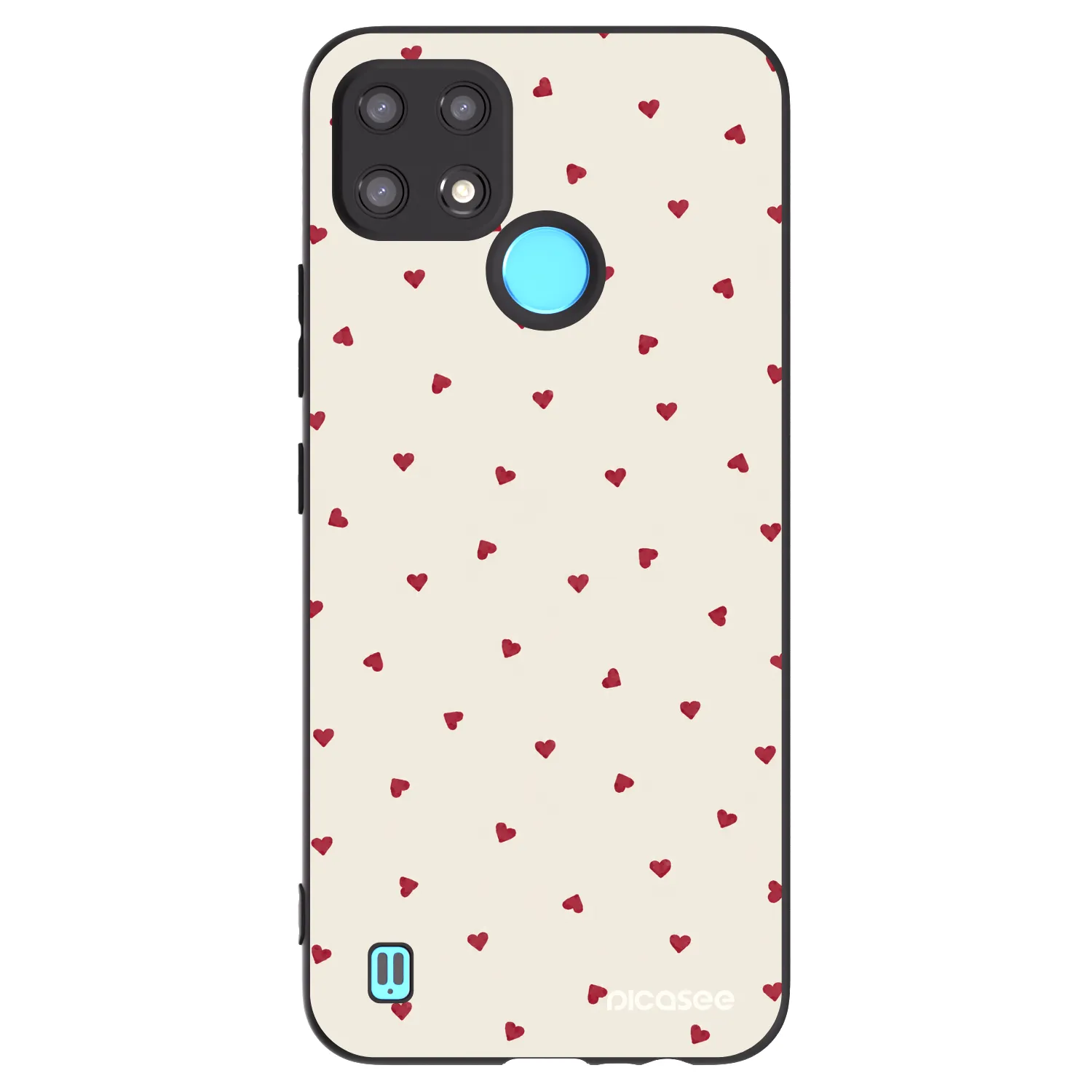 Picasee Realme C21 Hülle - Schwarzes Silikon - Little Love