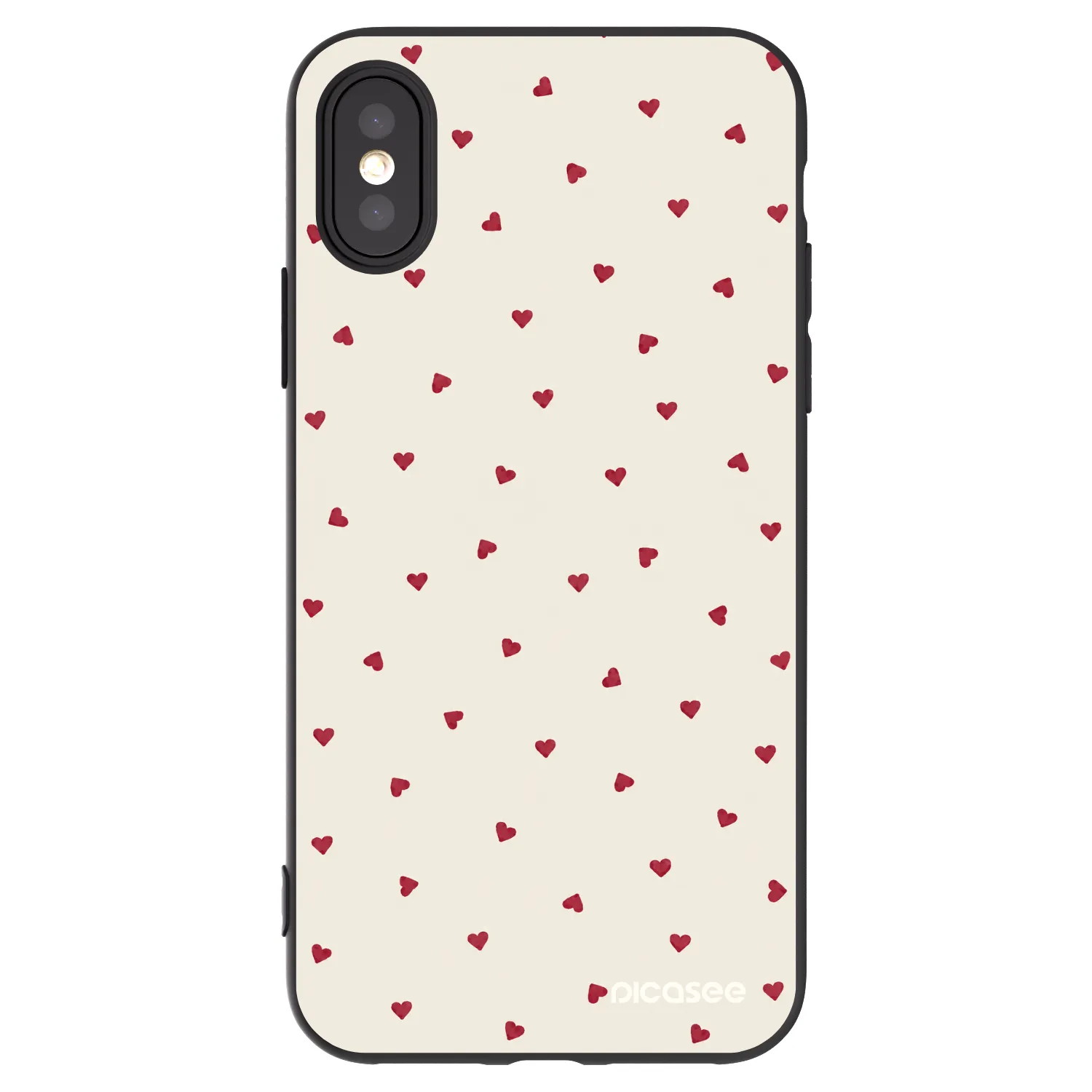 Picasee Apple iPhone X/XS Hülle - Schwarzes Silikon - Little Love