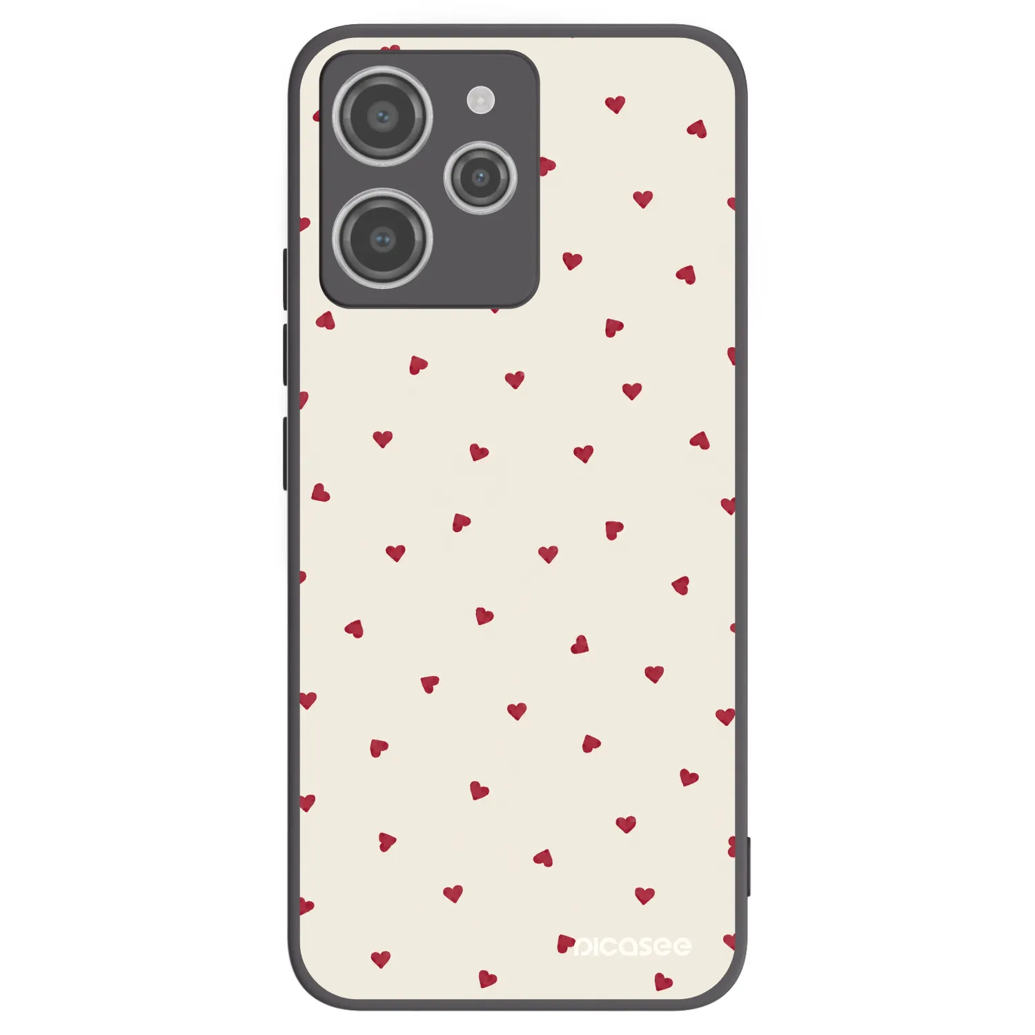 Picasee Xiaomi Redmi 12 4G Hülle - Schwarzes Silikon - Little Love