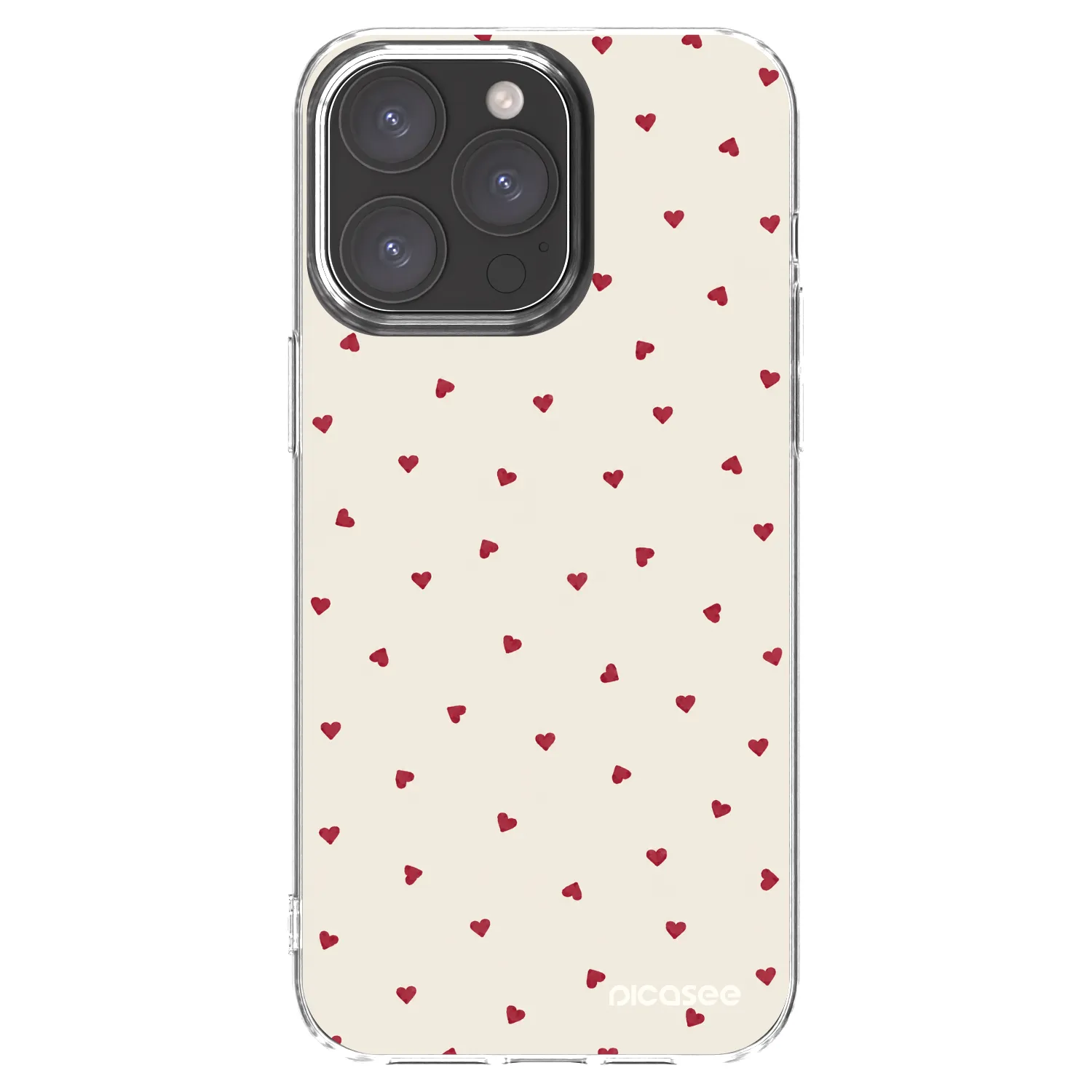 Picasee Apple iPhone 15 Pro Max Hülle - Transparentes Silikon - Little Love