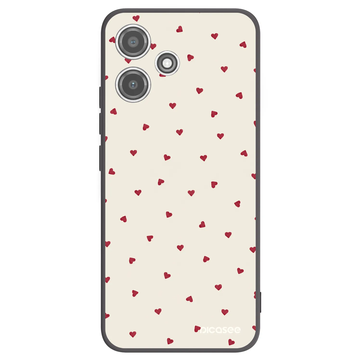 Picasee Xiaomi Redmi 12 5G Hülle - Schwarzes Silikon - Little Love