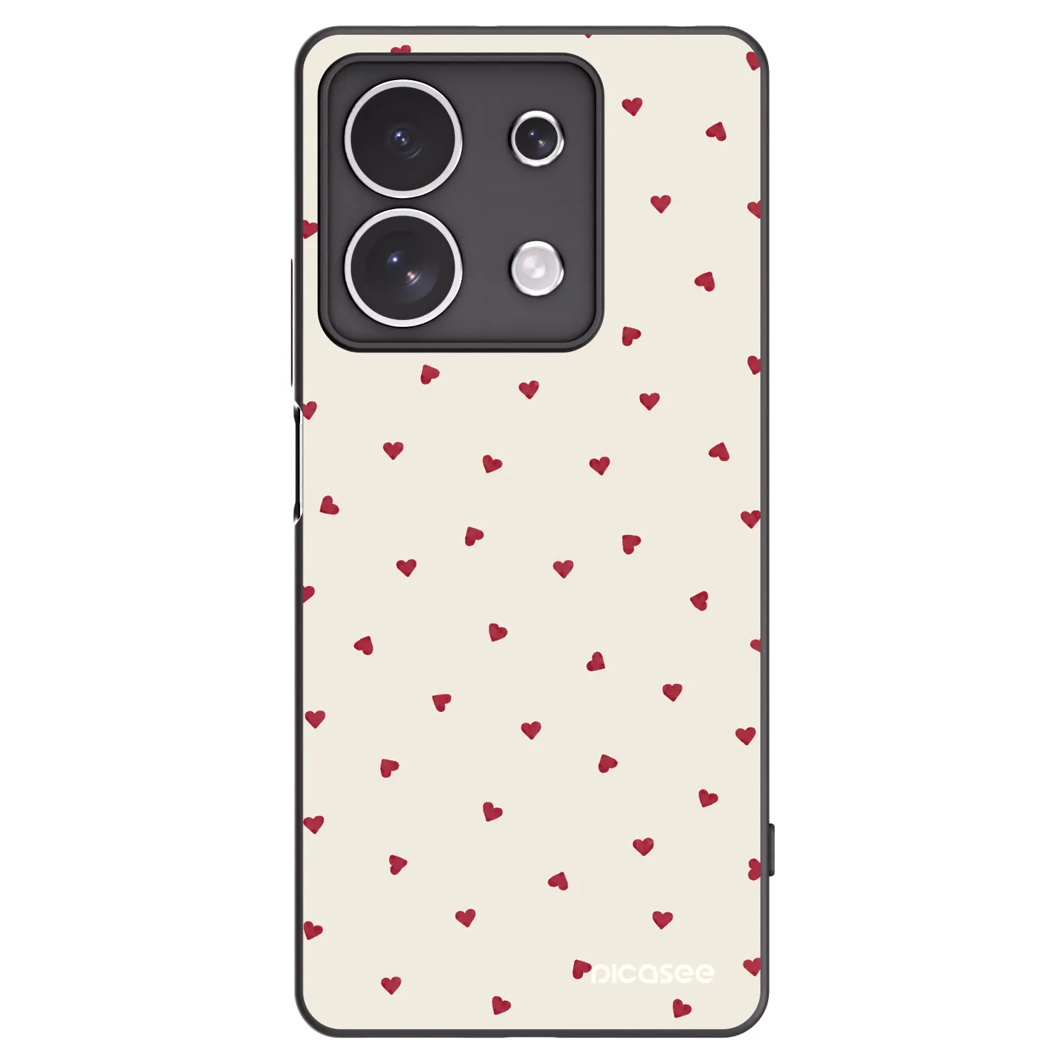 Picasee Xiaomi Redmi Note 13 4G Hülle - Schwarzes Silikon - Little Love